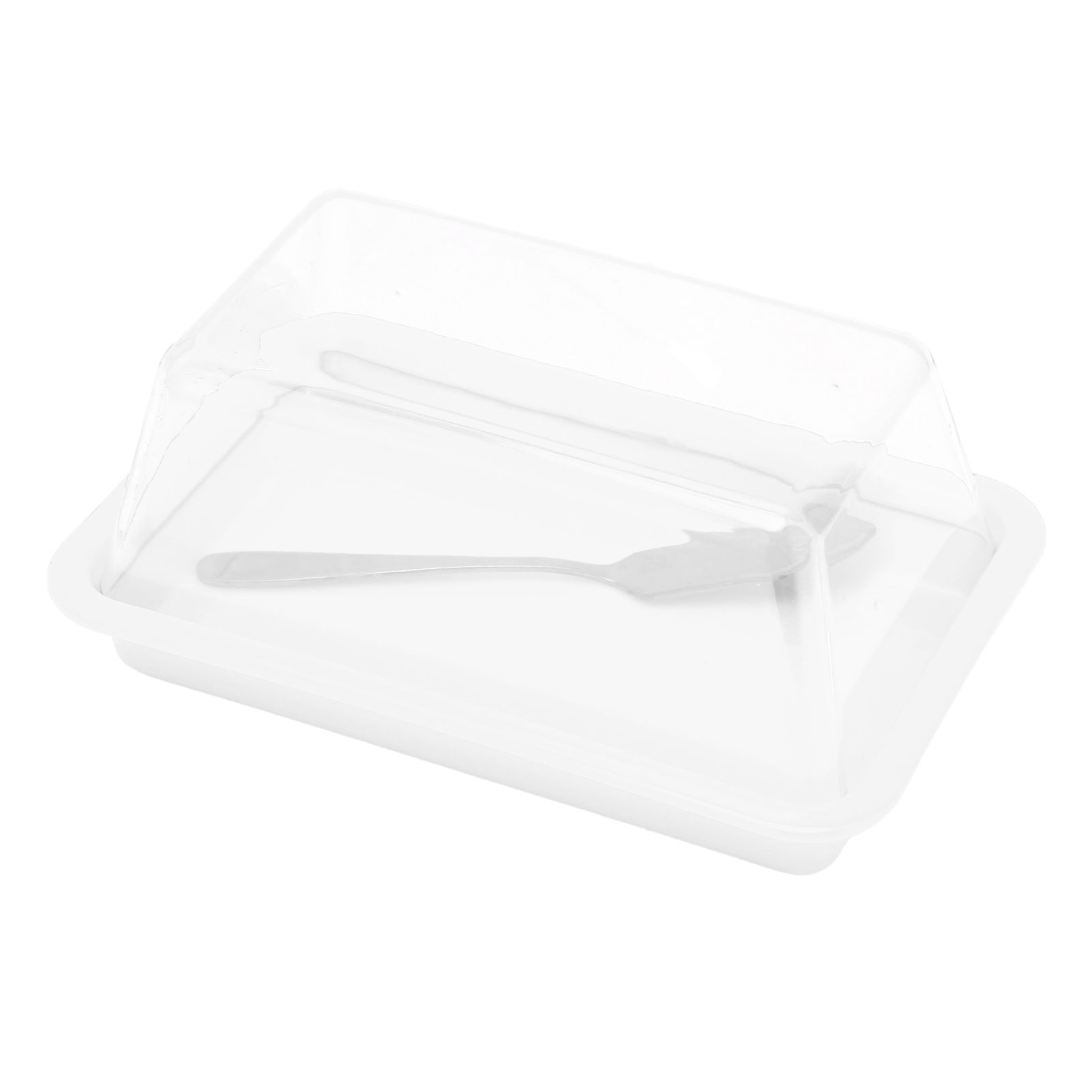 Quadrate Plastic Butter Storage Box Butter Cutter Cheese Container with view 5