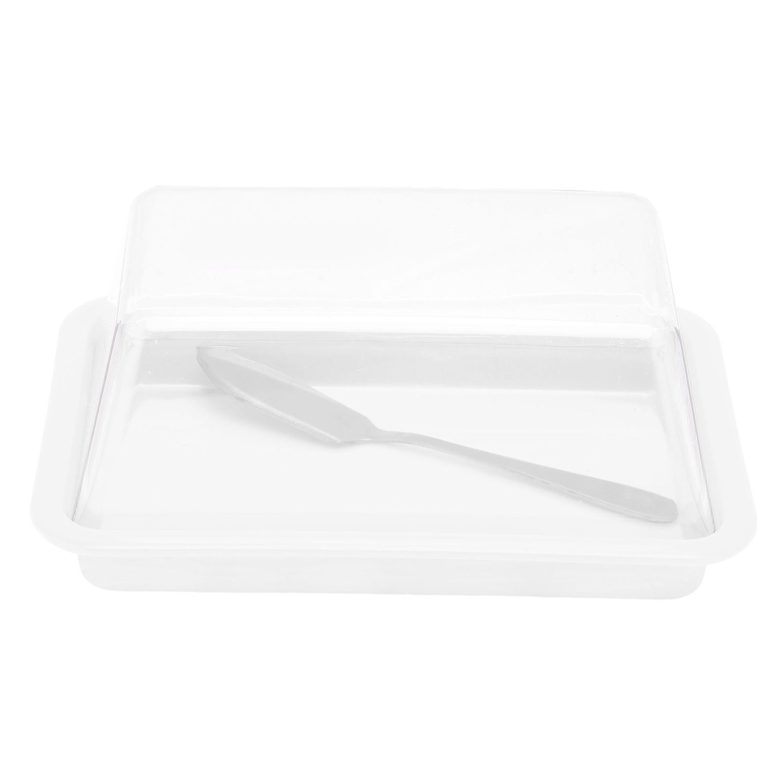 Quadrate Plastic Butter Storage Box Butter Cutter Cheese Container with view 7