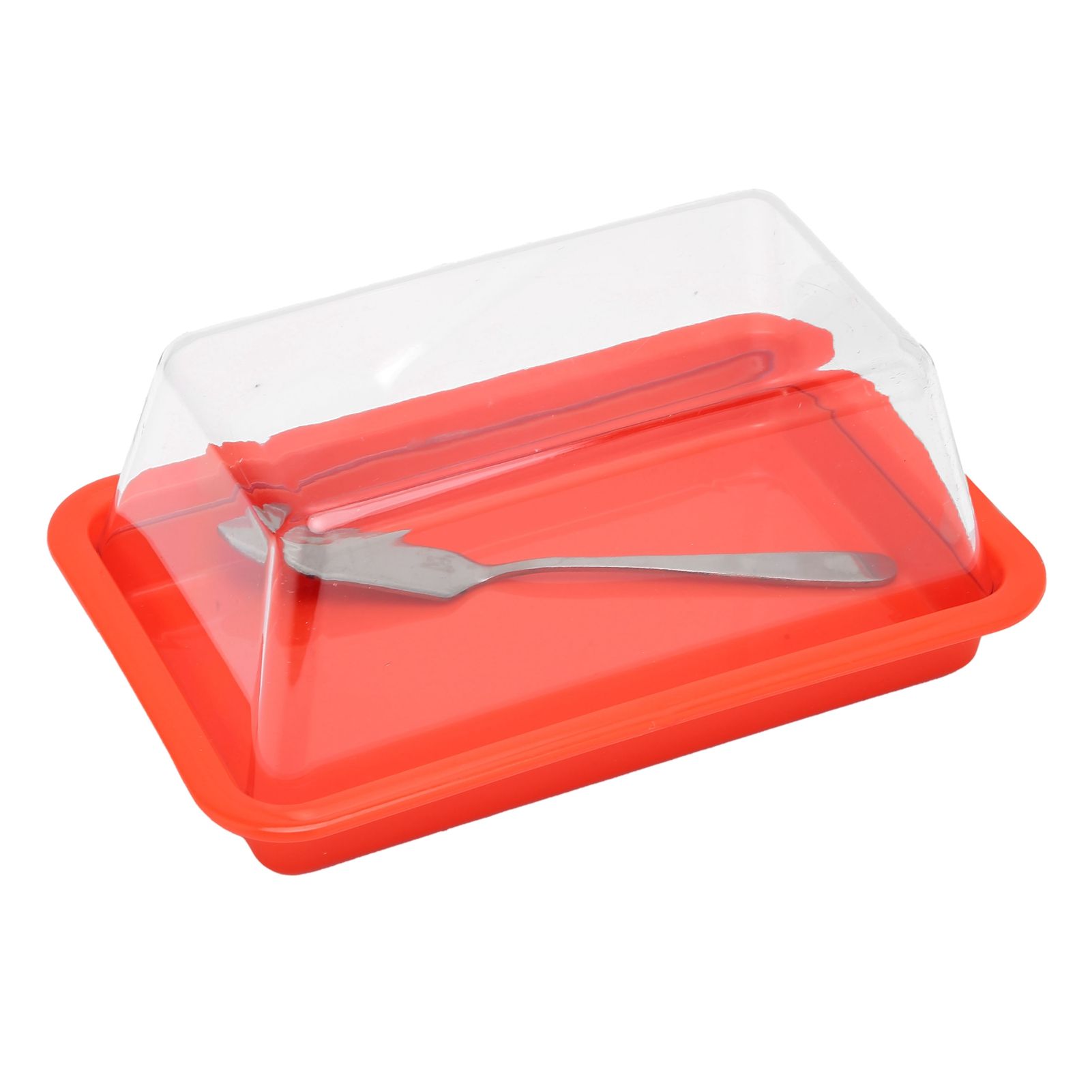Quadrate Plastic Butter Storage Box Butter Cutter Cheese Container with view 4