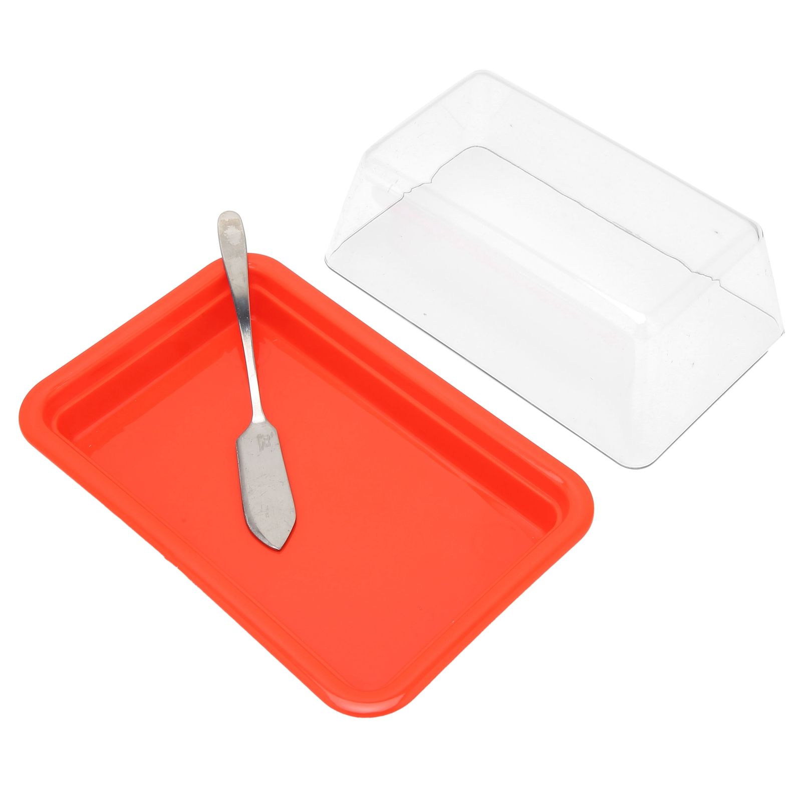 Quadrate Plastic Butter Storage Box Butter Cutter Cheese Container with view 5