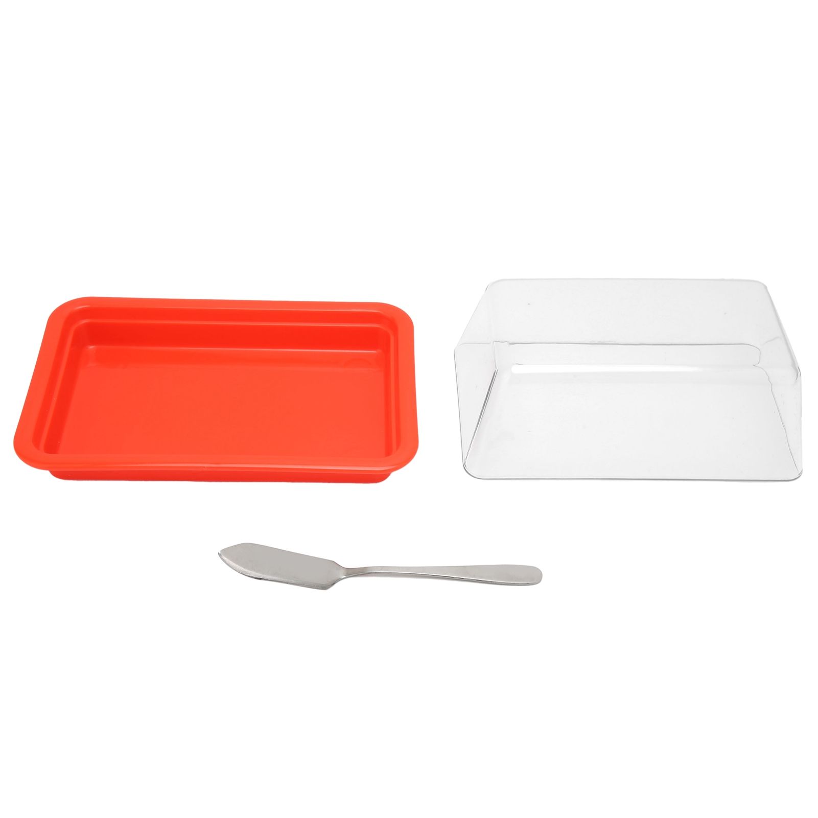 Quadrate Plastic Butter Storage Box Butter Cutter Cheese Container with view 9