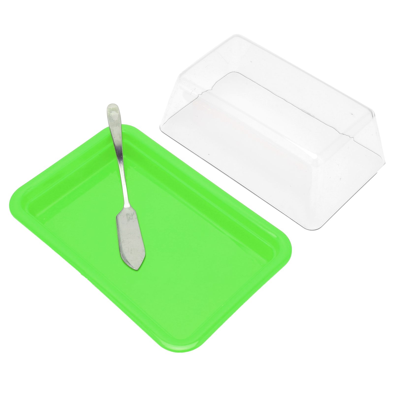 Quadrate Plastic Butter Storage Box Butter Cutter Cheese Container with view 5