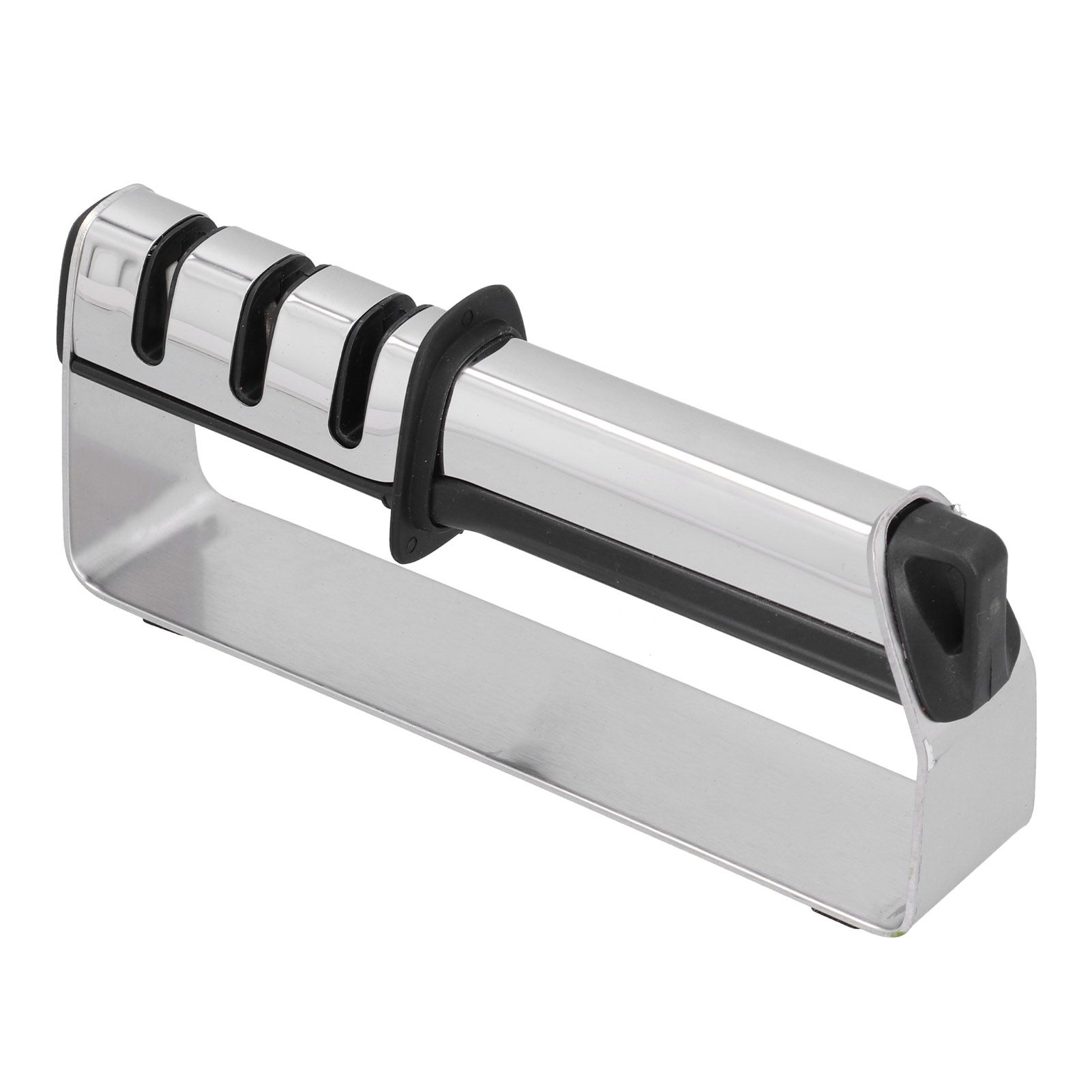 3 Stages Household Knife Sharpener Stainless Steel Manual Knife Grinder view 3