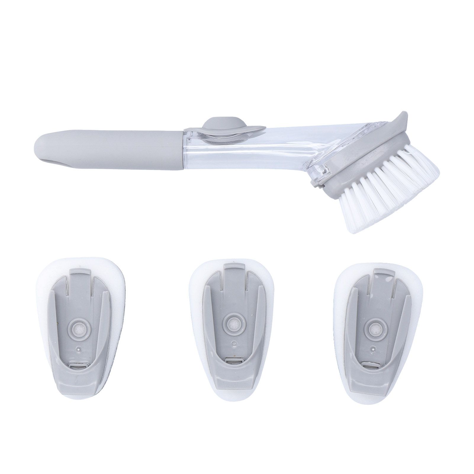 Soap Dispensing Dish Brush Sink Dish Cleaning Scrubber with Handle Hanging view 9