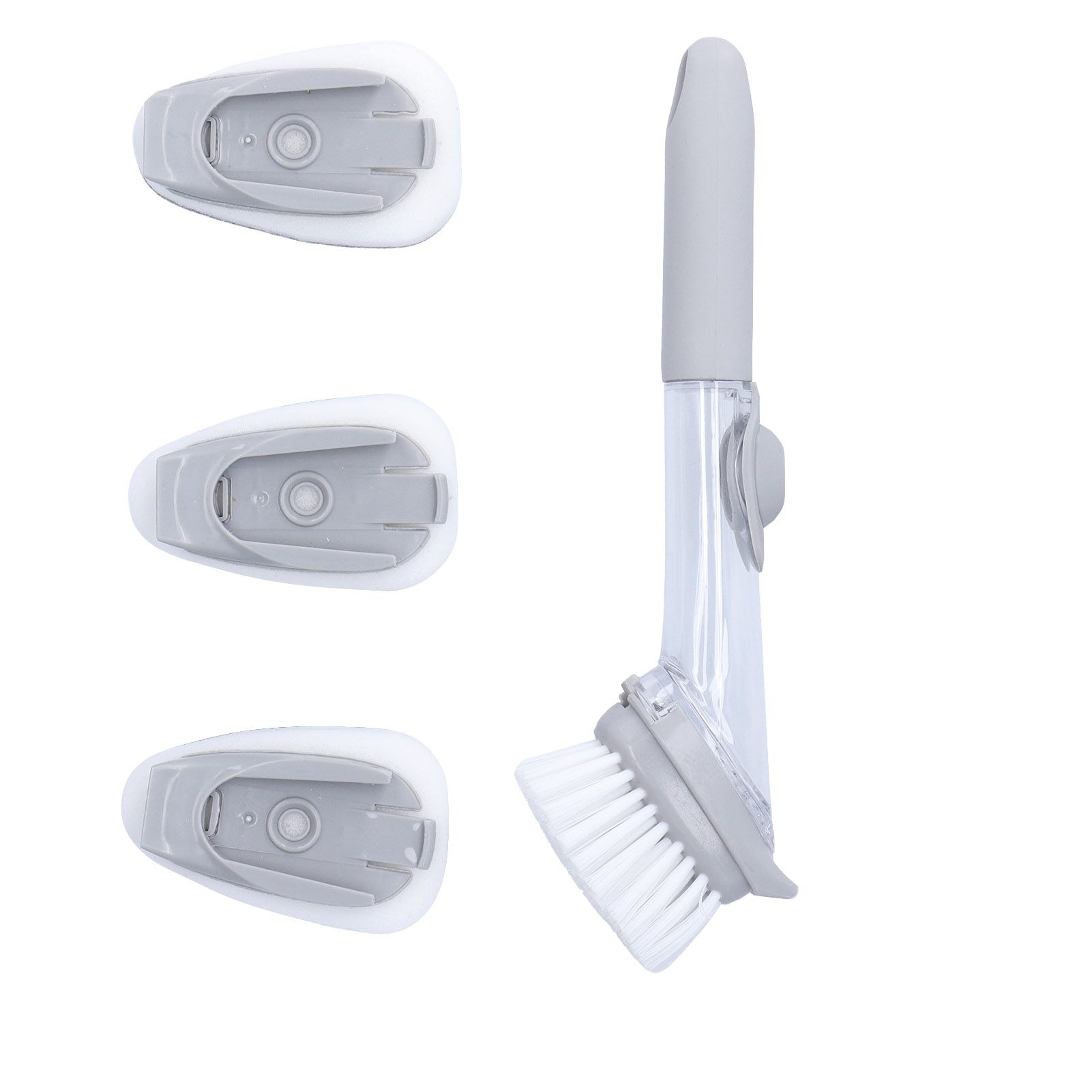 Soap Dispensing Dish Brush Sink Dish Cleaning Scrubber with Handle Hanging view 10