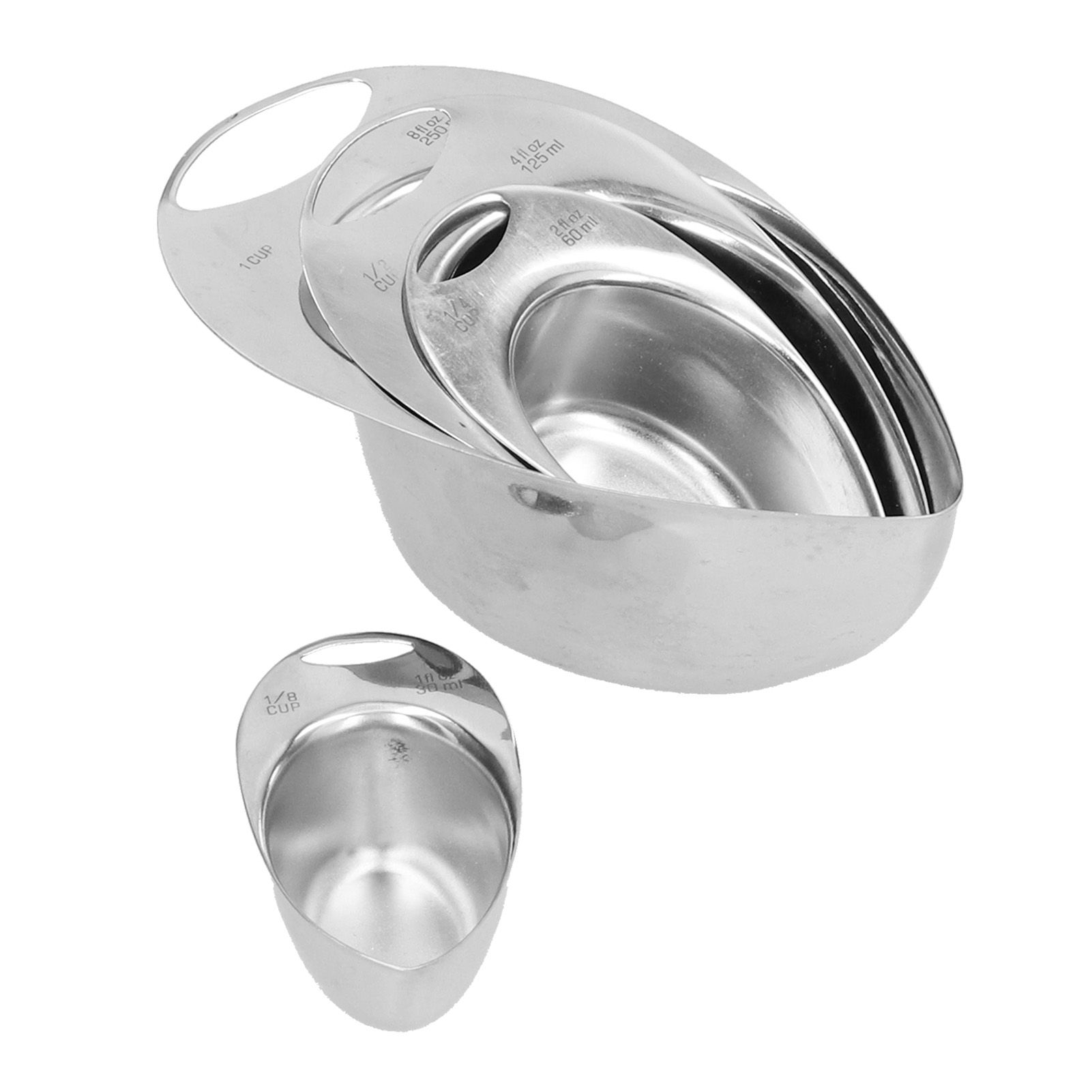 4Pcs/Set Measuring Spoon Stainless Steel Measuring Cup Kitchen Cooking Tool