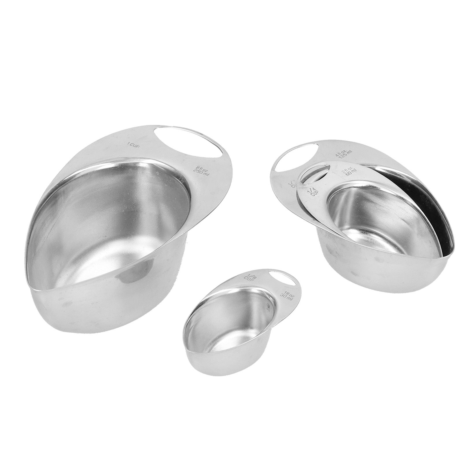 4Pcs/Set Measuring Spoon Stainless Steel Measuring Cup Kitchen Cooking Tool view 3