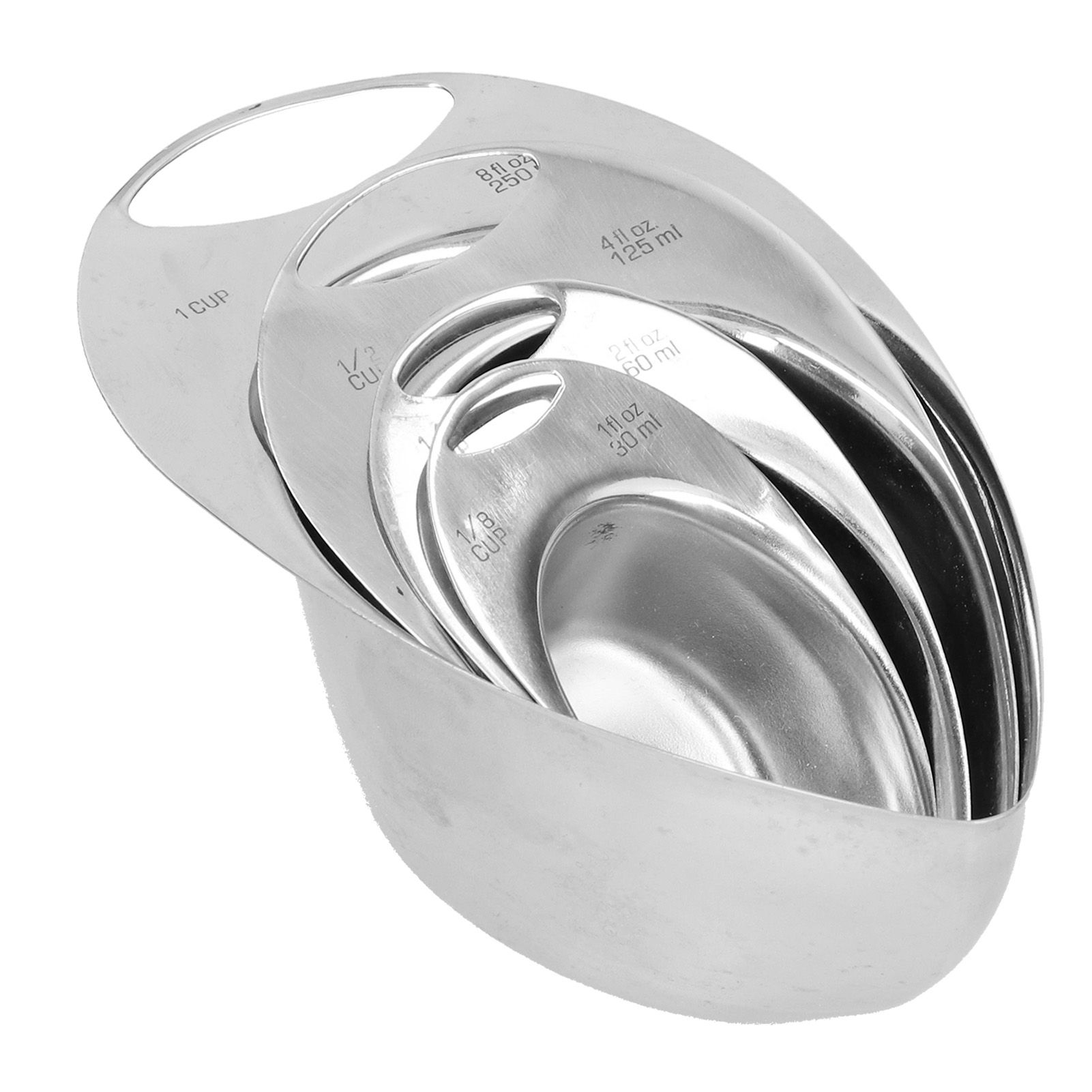 4Pcs/Set Measuring Spoon Stainless Steel Measuring Cup Kitchen Cooking Tool view 5