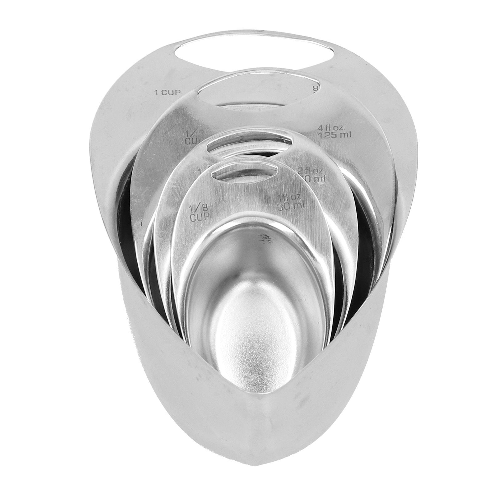 4Pcs/Set Measuring Spoon Stainless Steel Measuring Cup Kitchen Cooking Tool view 6