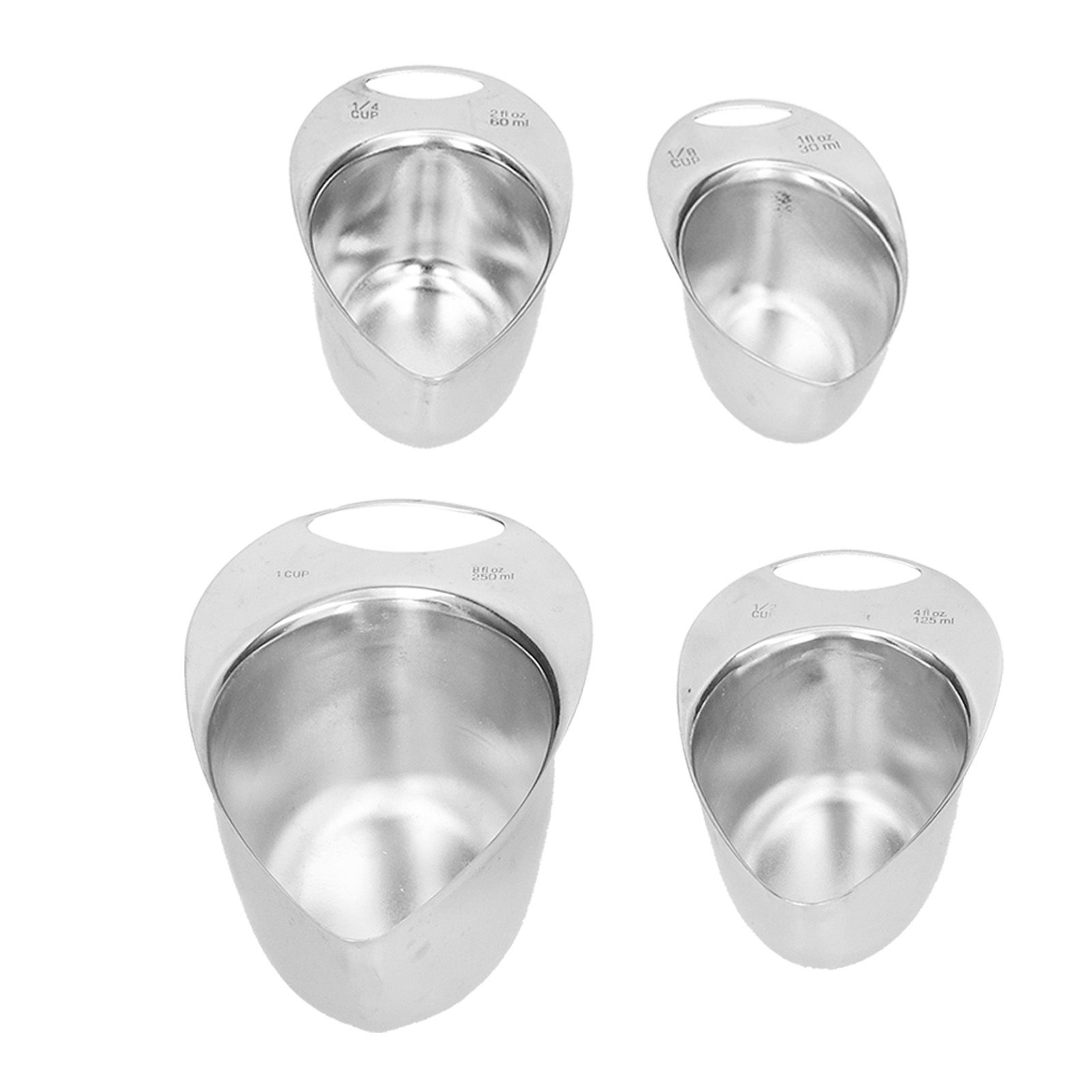 4Pcs/Set Measuring Spoon Stainless Steel Measuring Cup Kitchen Cooking Tool view 9