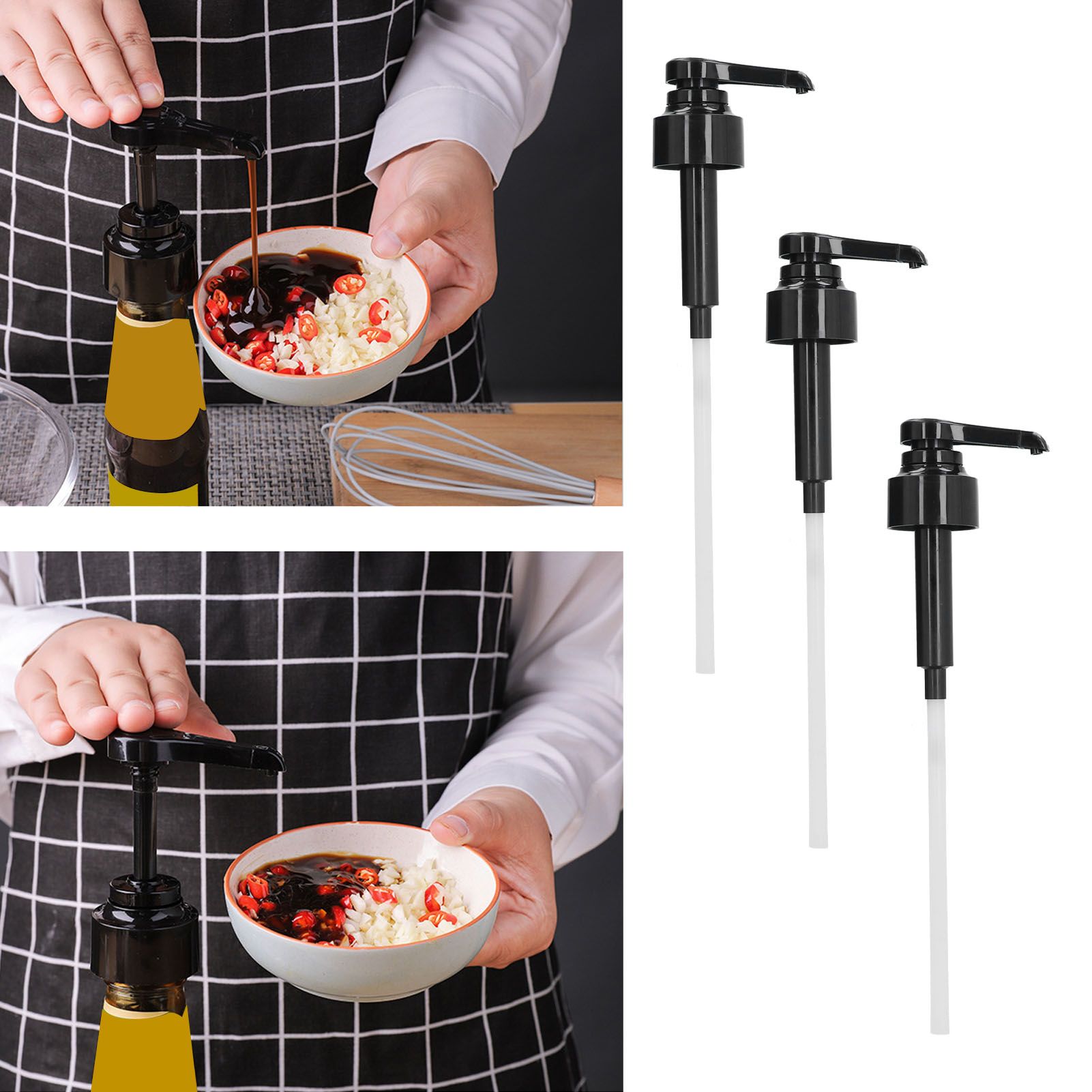 3Pcs Oyster Sauce Bottle Pours Spout Household Plastic Nozzle Kitchen view 12
