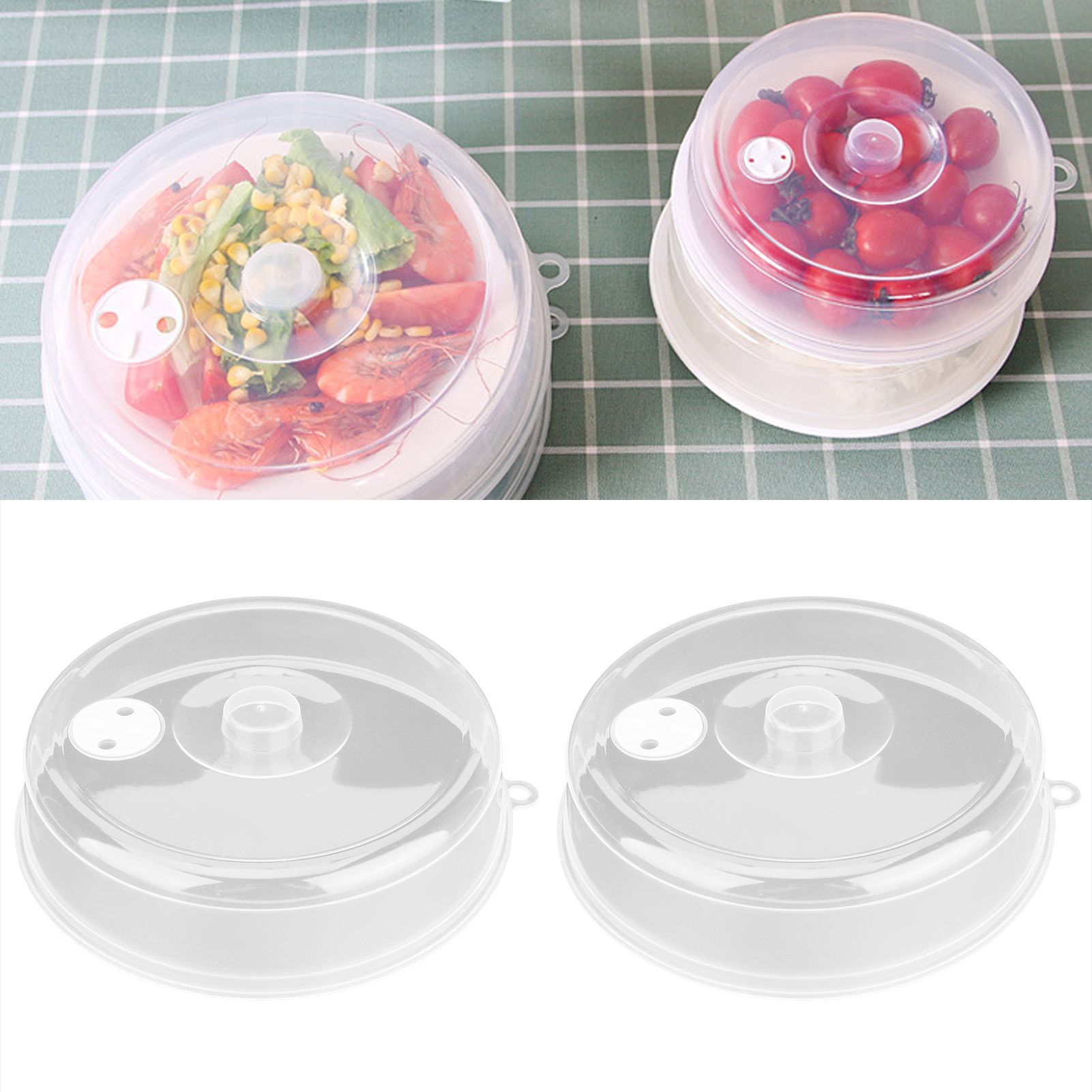 2pcs Microwave Cover PP Reusable Safe Harmless Food Guard Lid for Heat view 12