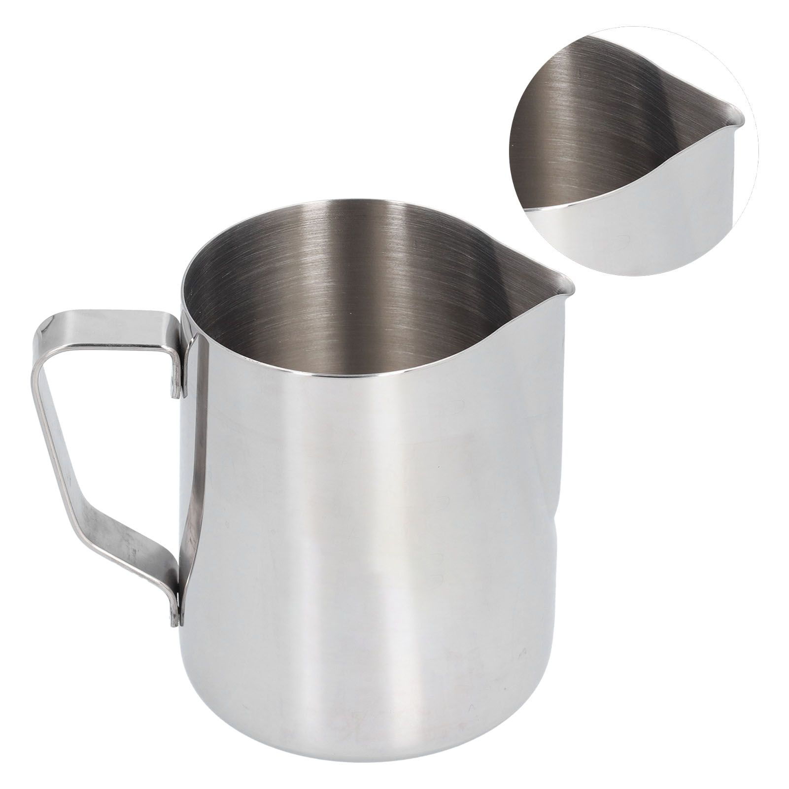 304 Stainless Steel Frothing Cup with Inner Scale Pointed Mouth Milk Frothing view 4