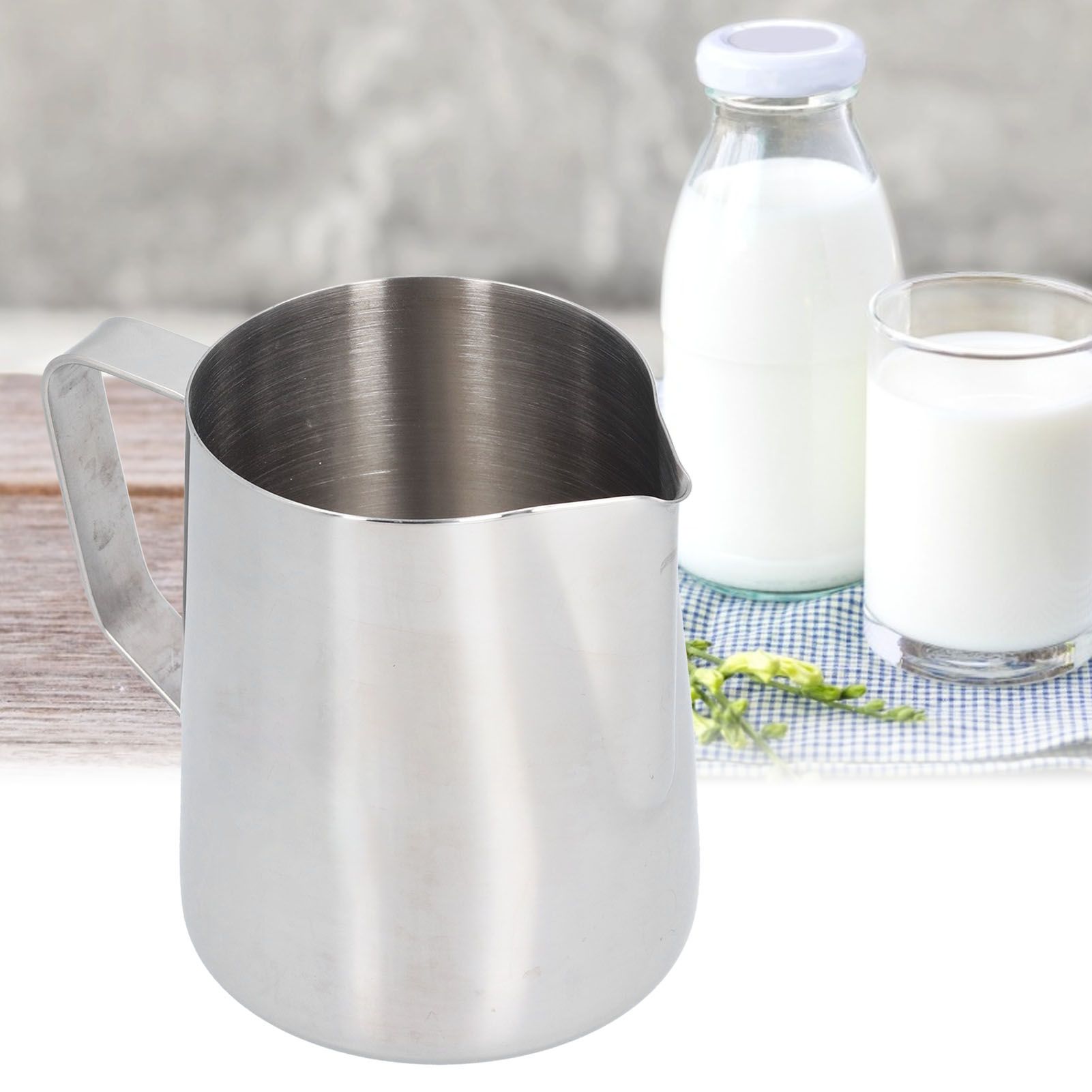 304 Stainless Steel Frothing Cup with Inner Scale Pointed Mouth Milk Frothing view 11