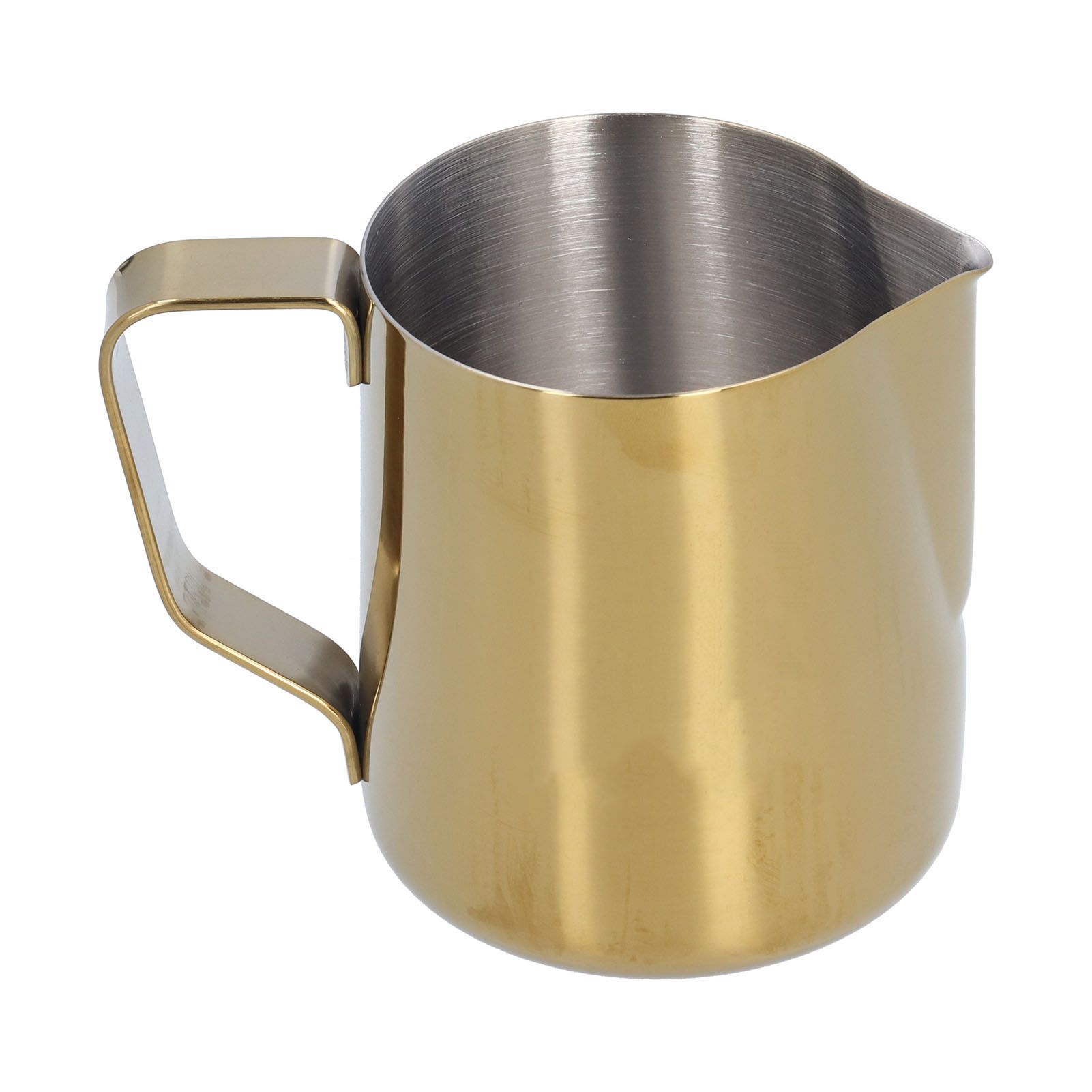304 Stainless Steel Milk Frothing Pitcher with Inner Scale Pointed Mouth view 2