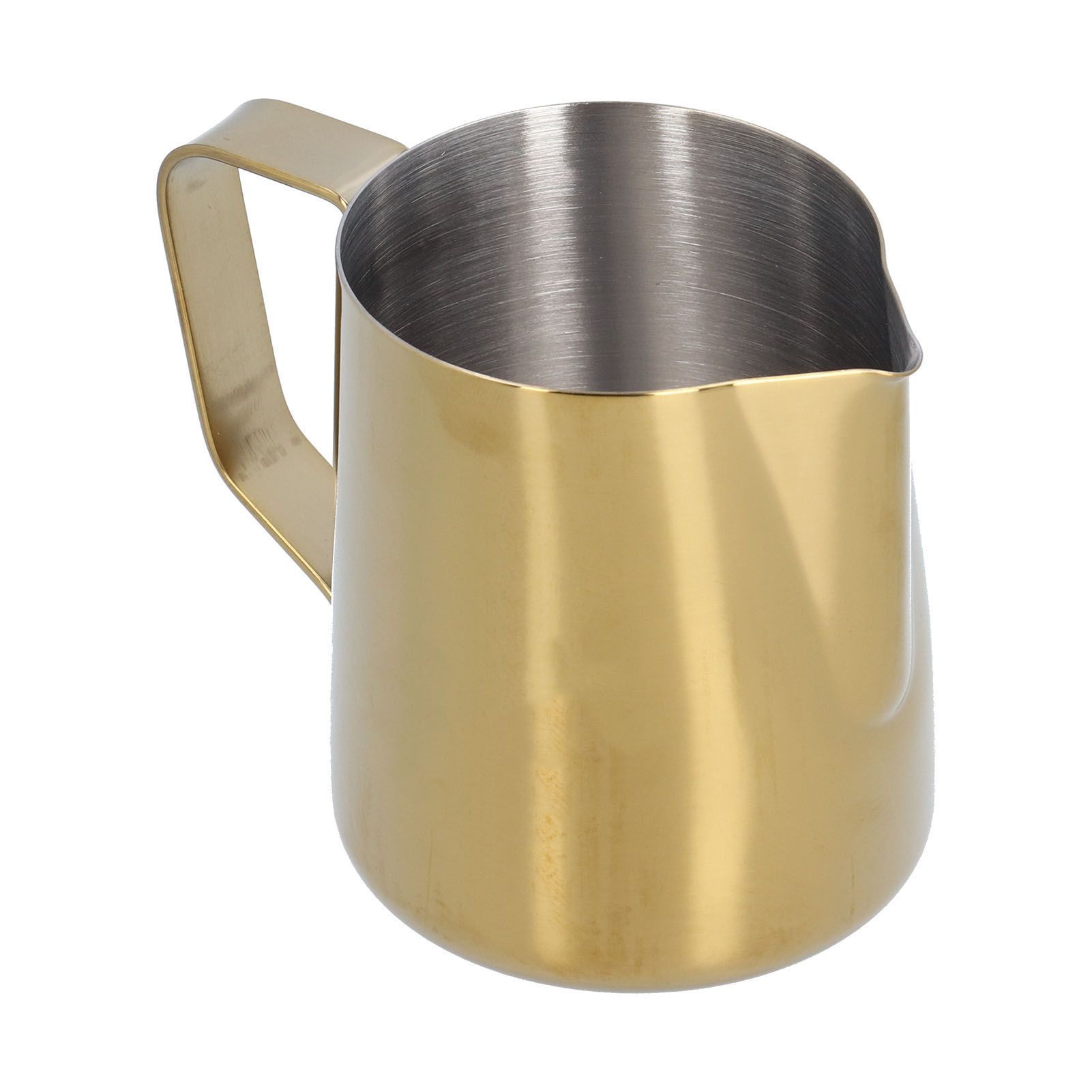 304 Stainless Steel Milk Frothing Pitcher with Inner Scale Pointed Mouth view 4