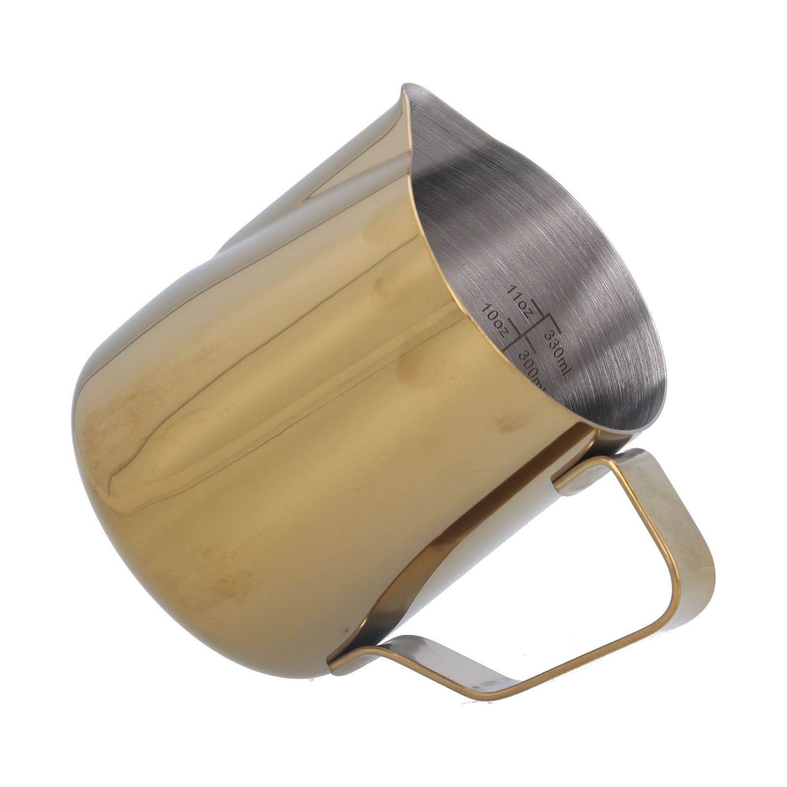 304 Stainless Steel Milk Frothing Pitcher with Inner Scale Pointed Mouth view 9