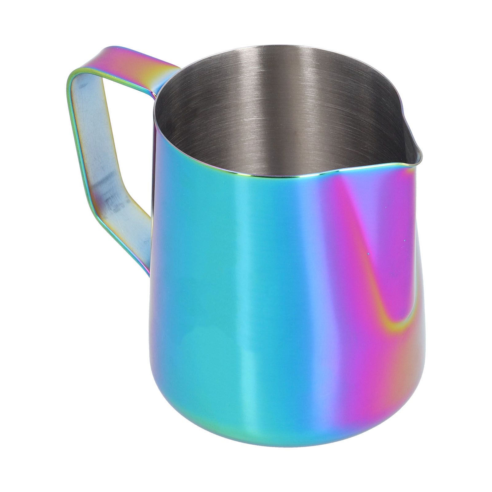 304 Stainless Steel Milk Frothing Pitcher with Inner Scale Colorful Pointed