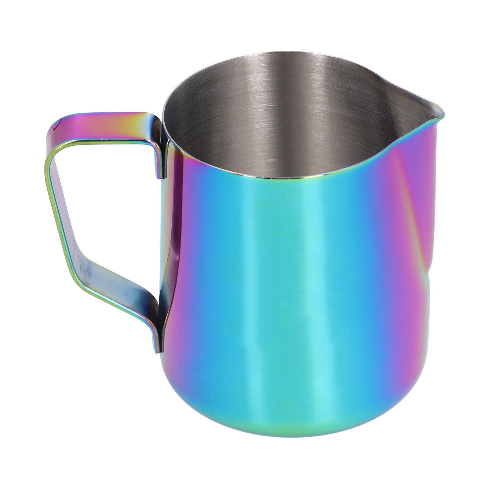 304 Stainless Steel Milk Frothing Pitcher with Inner Scale Colorful Pointed view 2
