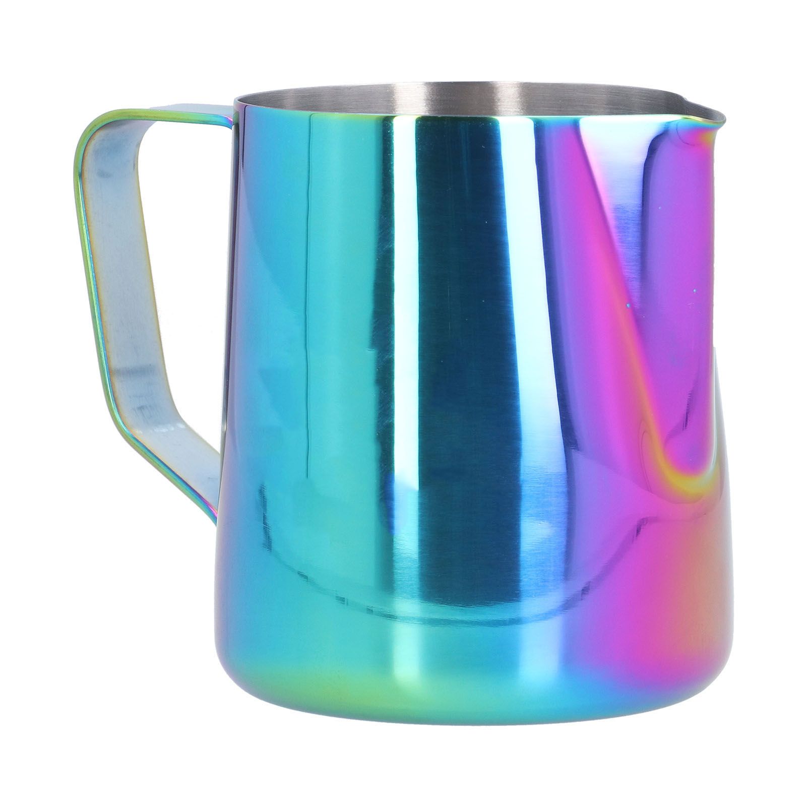 304 Stainless Steel Milk Frothing Pitcher with Inner Scale Colorful Pointed view 6
