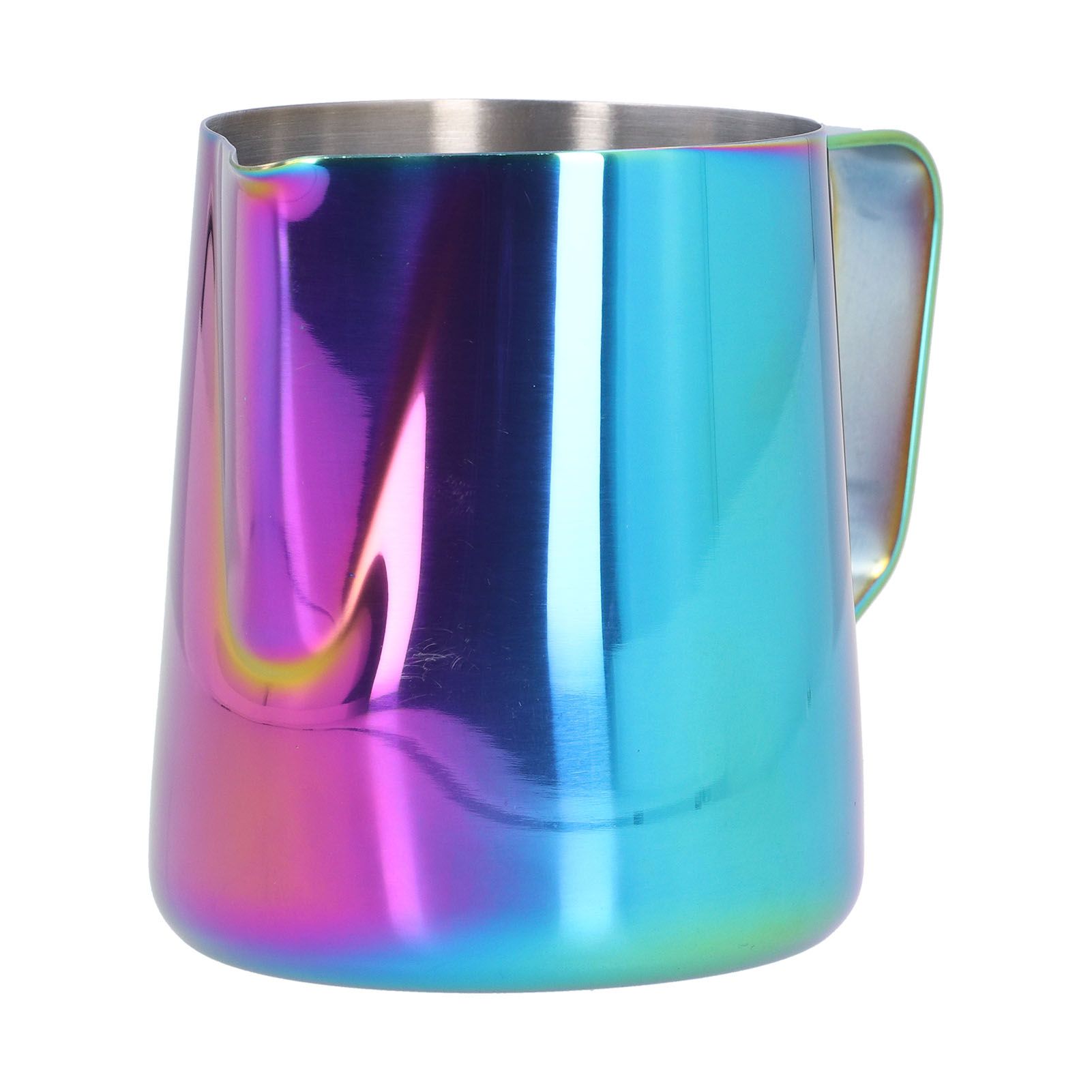 304 Stainless Steel Milk Frothing Pitcher with Inner Scale Colorful Pointed view 7