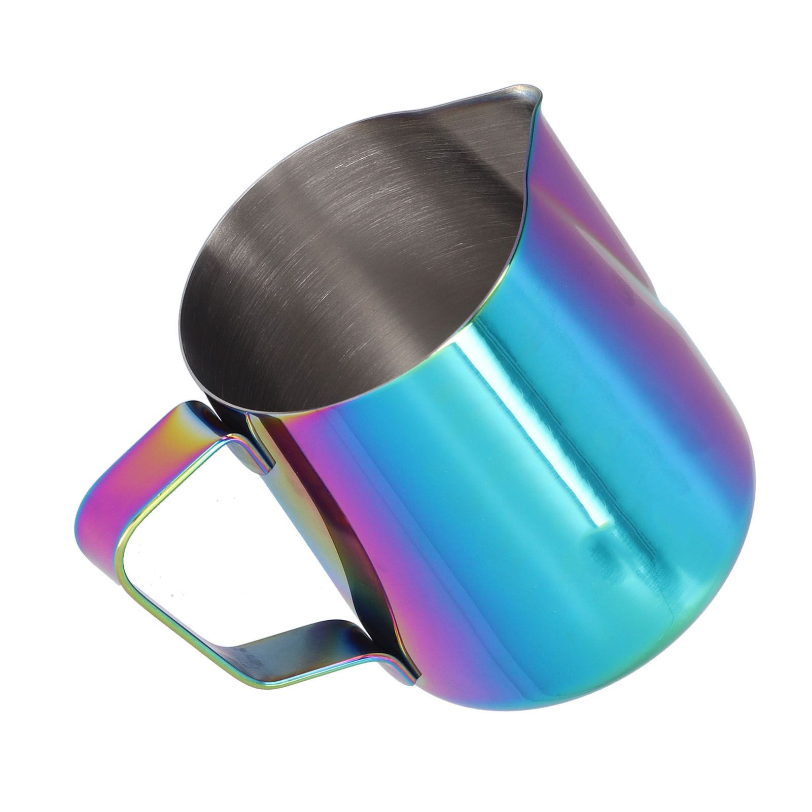 304 Stainless Steel Milk Frothing Pitcher with Inner Scale Colorful Pointed view 9