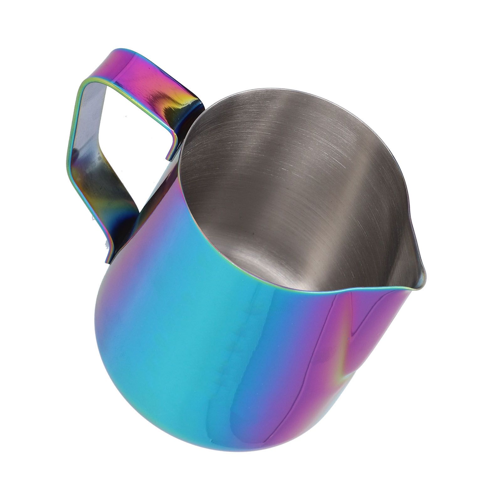 304 Stainless Steel Milk Frothing Pitcher with Inner Scale Colorful Pointed view 10