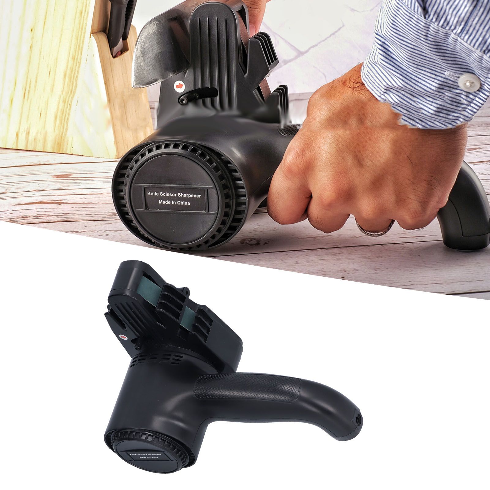 Electric Cutter Sharpener Handheld Knife Scissors Sharpening Machine for Home view 12