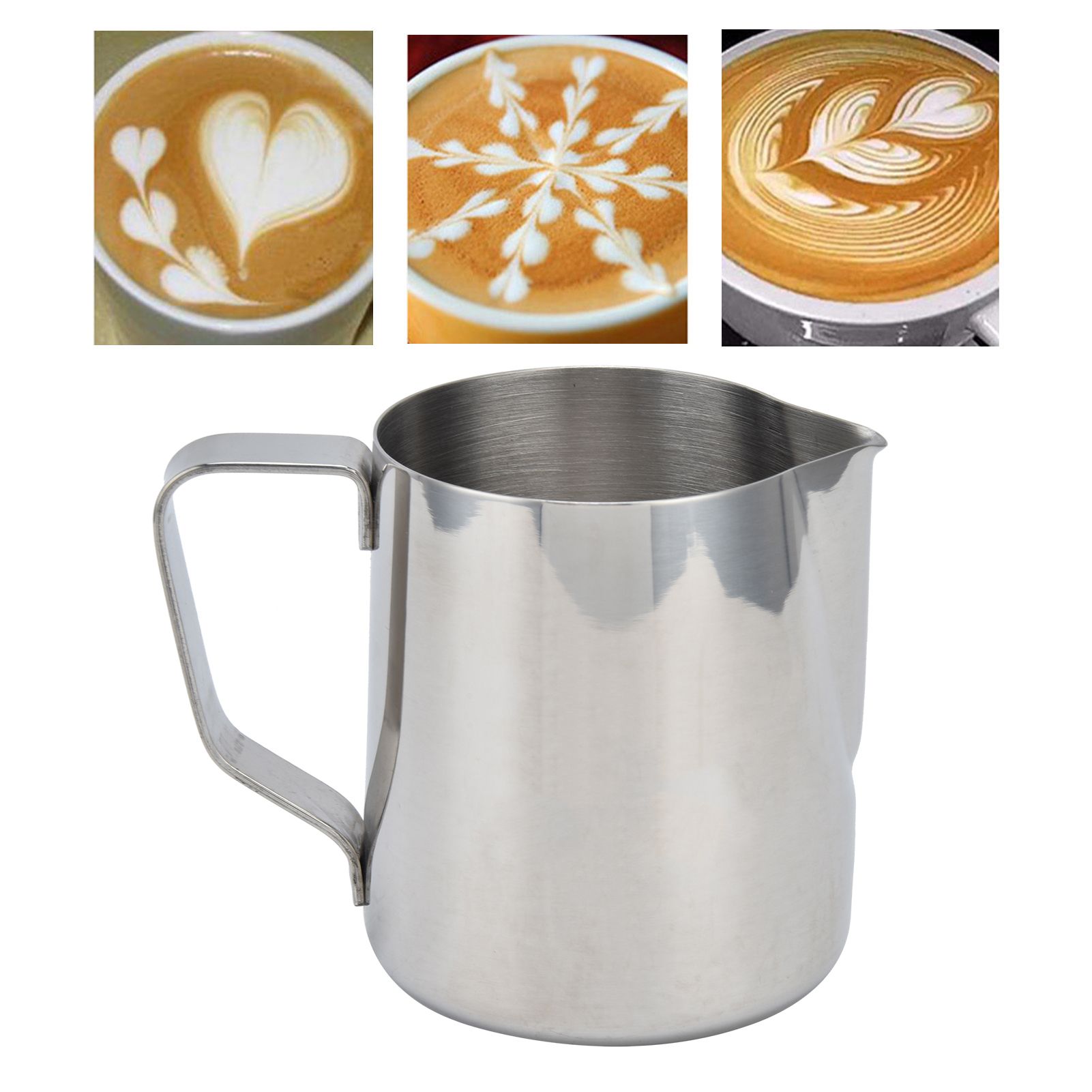 304 Stainless Steel Coffee Cup with Inner Scale Pointed Mouth Milk Frothing view 12