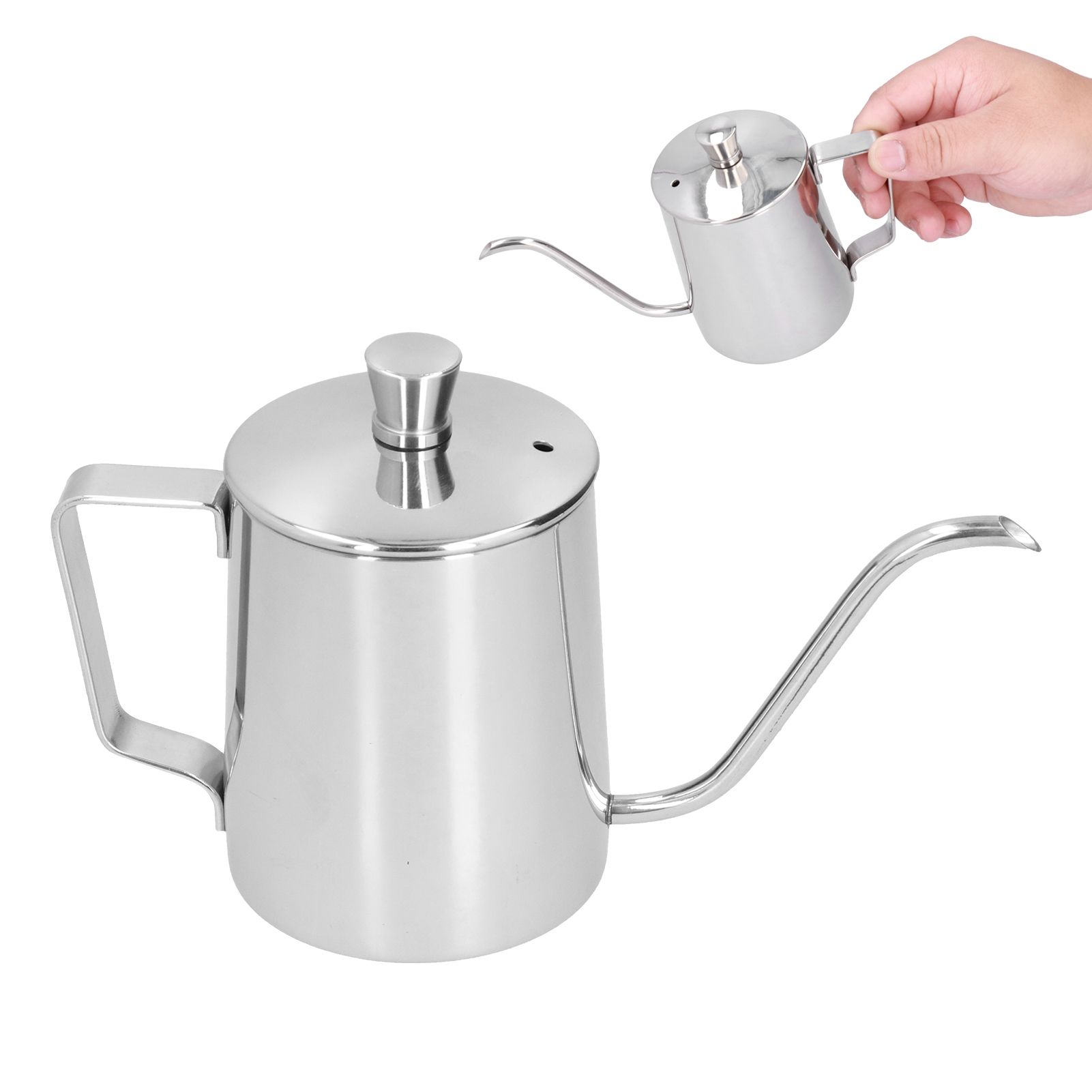350ml PTFE Coffee Kettle with Lid 304 Stainless Steel Pour Over Coffee Pot for view 5