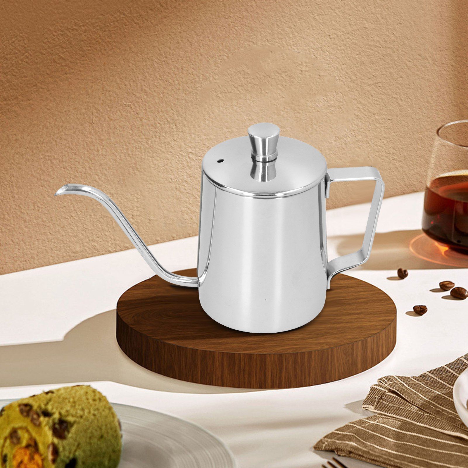 350ml PTFE Coffee Kettle with Lid 304 Stainless Steel Pour Over Coffee Pot for view 11