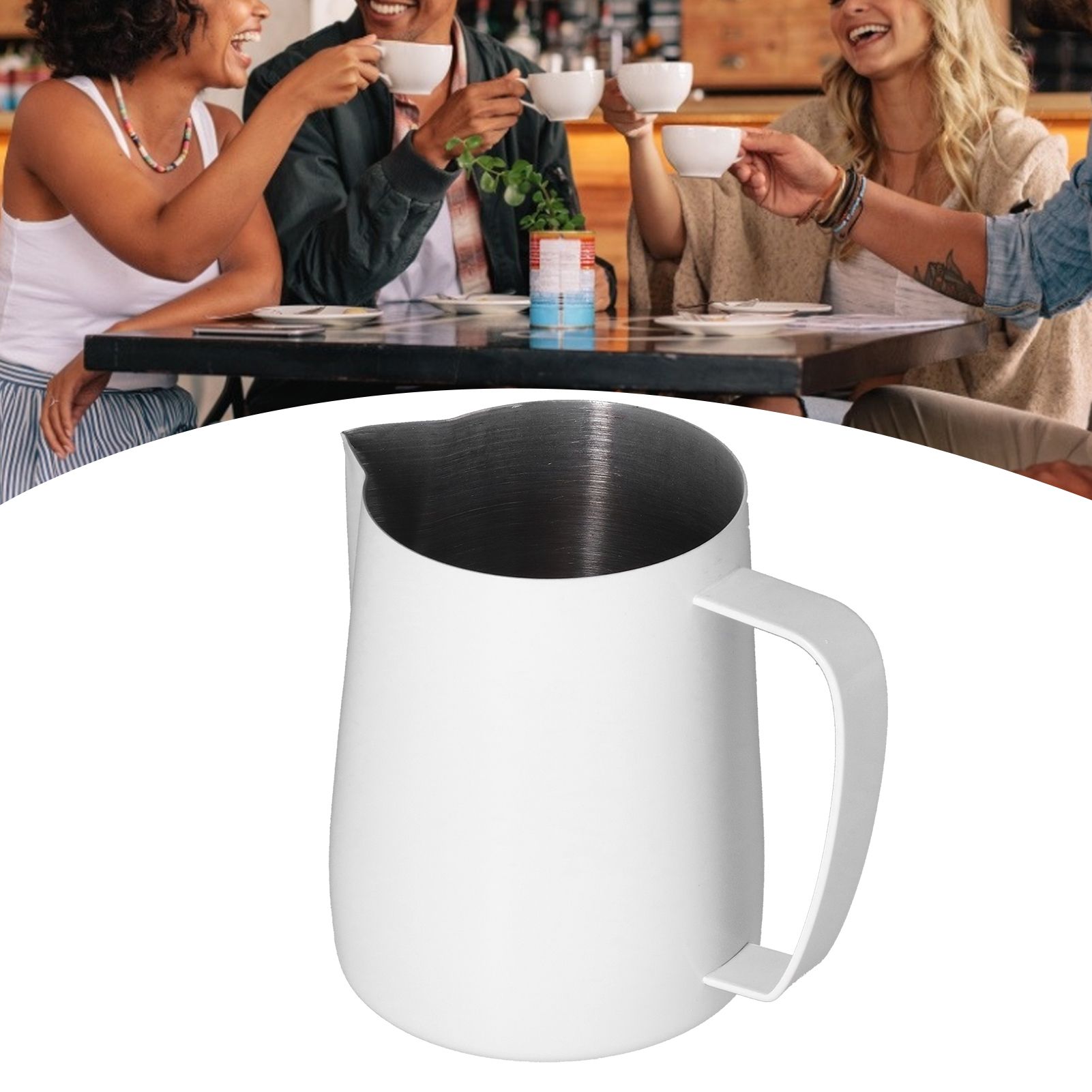 Stainless Steel Frothing Cup Coffee Milk Frothing Pitcher with Pointed Mouth view 11