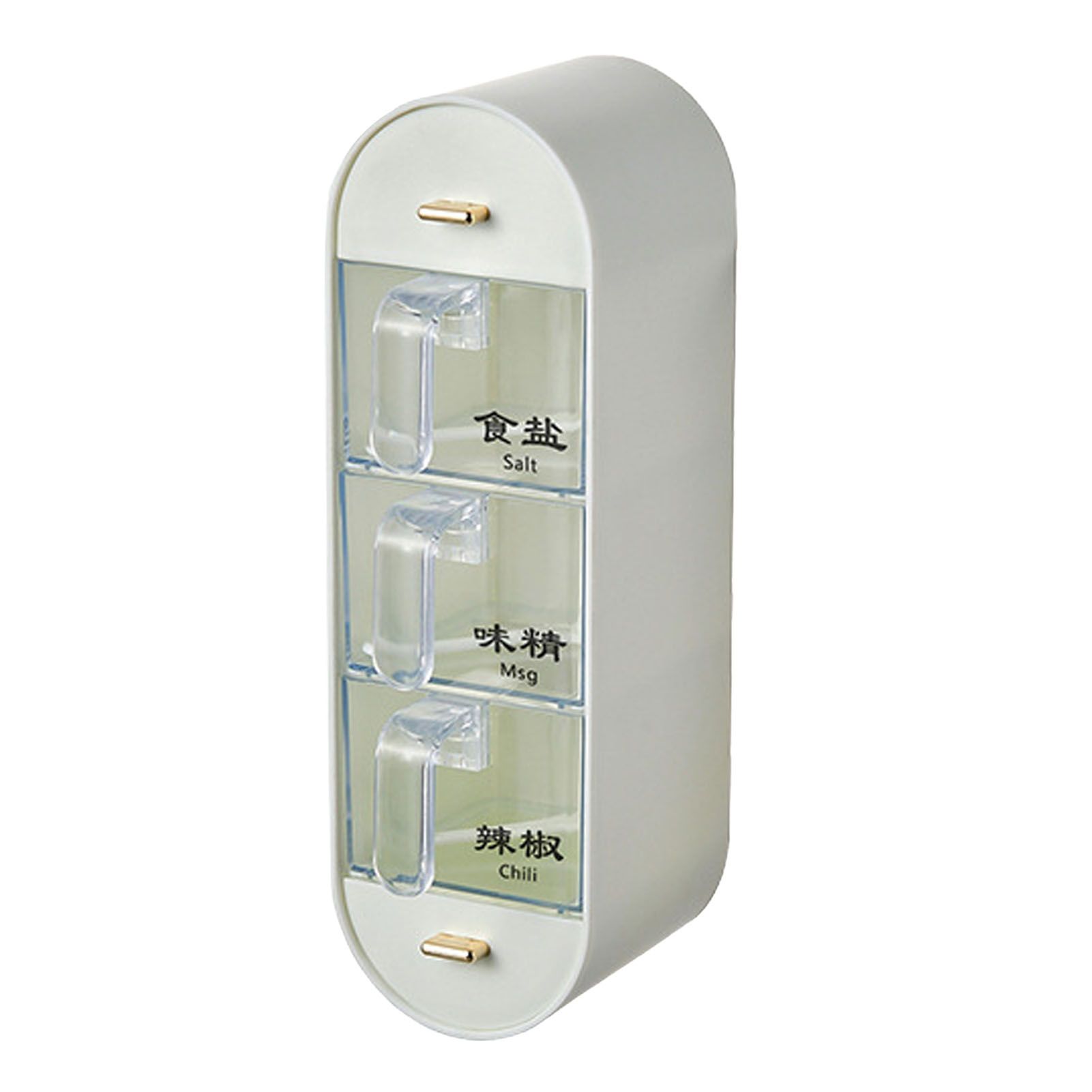 Wall Mounted Seasoning Box PS PP Clear Multi Compartments Kitchen Spice view 3