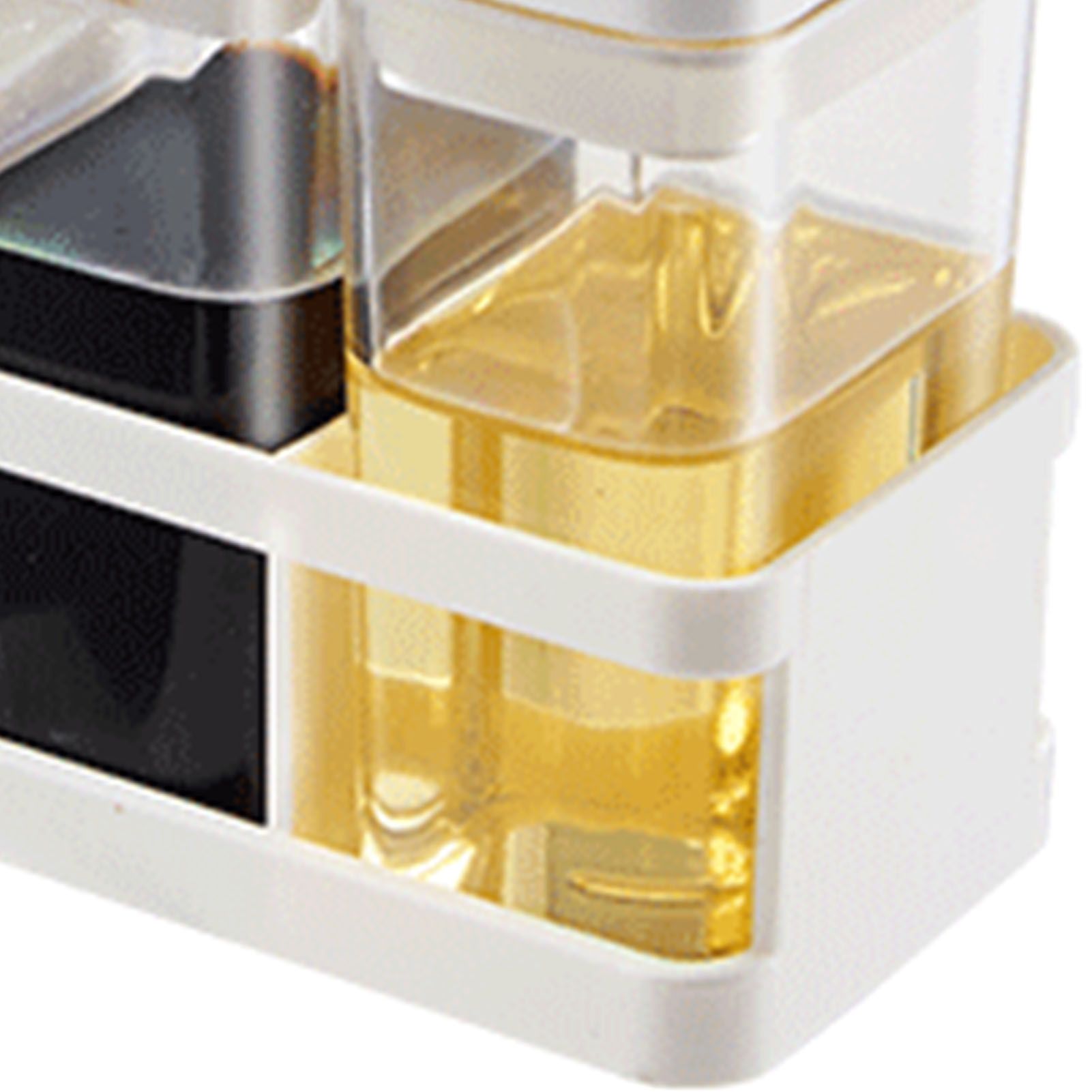 4 Grid Seasoning Box Kitchen Condiment Container 2 Spice Bottles 2 Oil Jars view 5