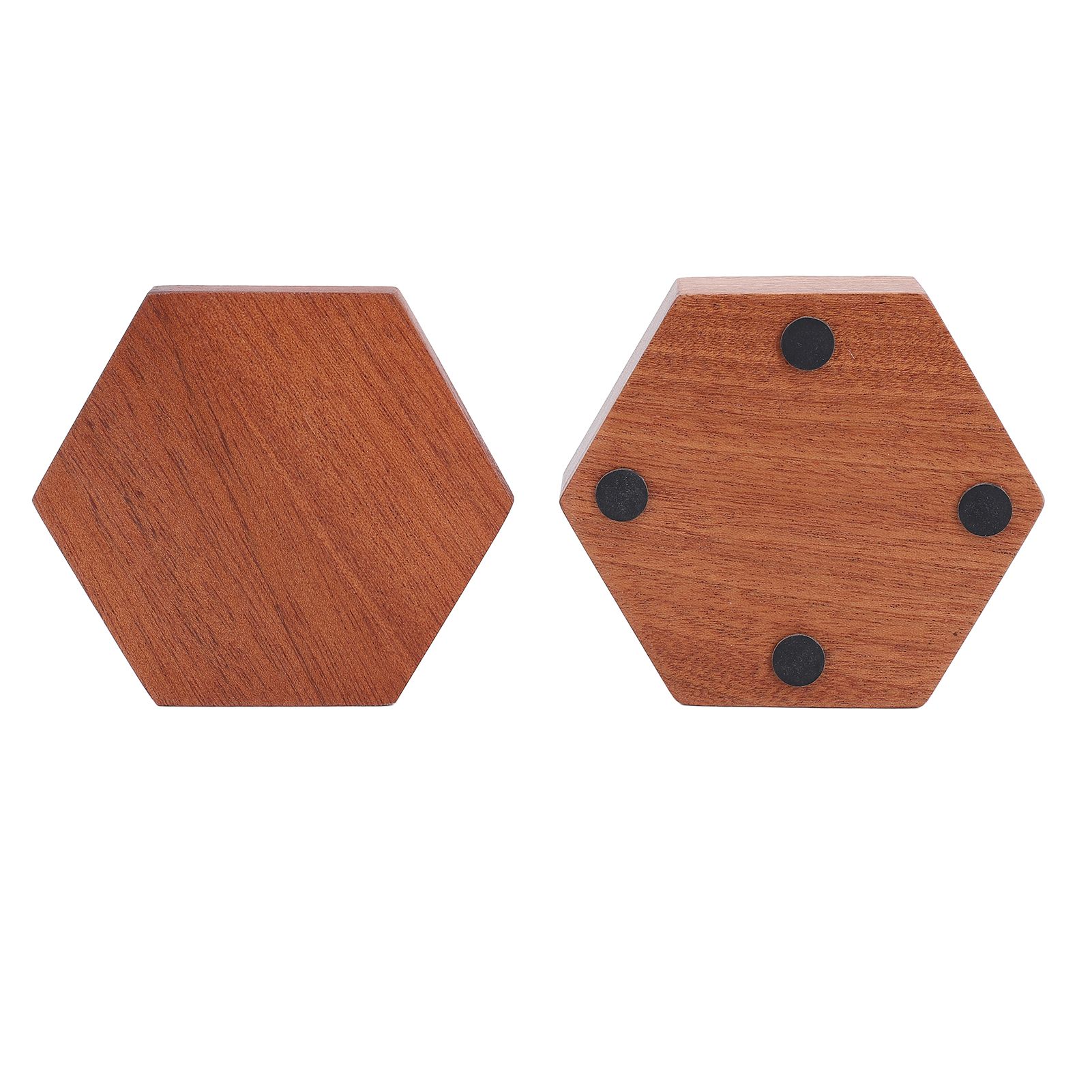 Round Coffee Paper Filter Holder Polished Surface Solid Wood Coffee Filter view 2