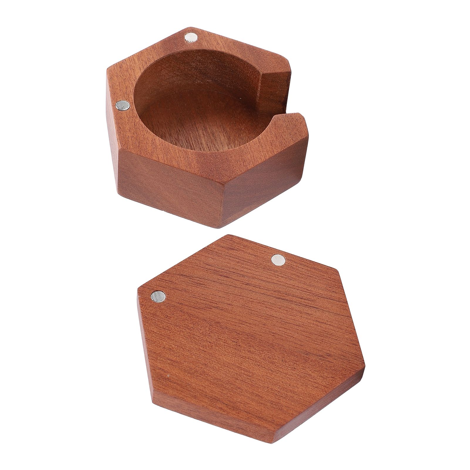 Round Coffee Paper Filter Holder Polished Surface Solid Wood Coffee Filter view 5