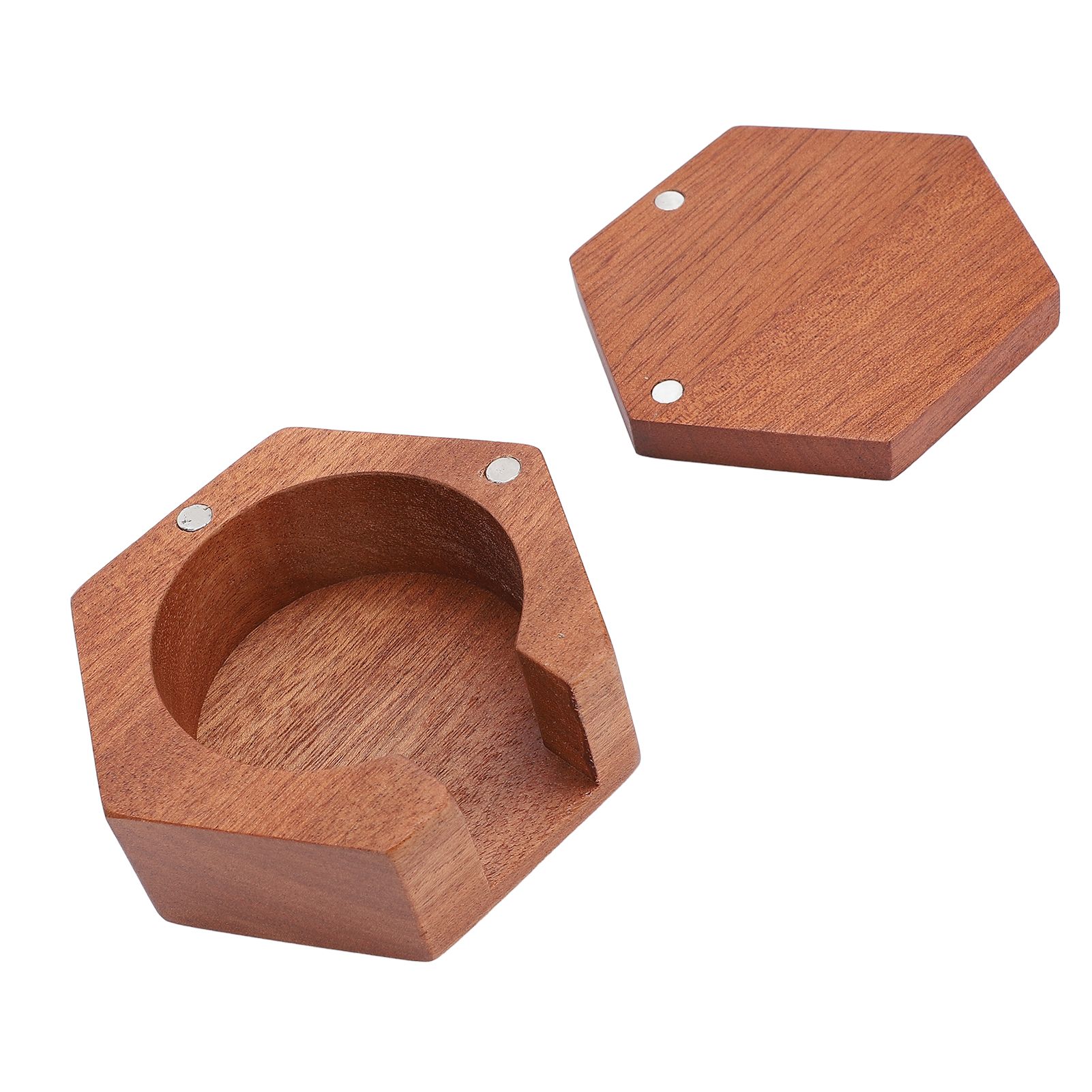 Round Coffee Paper Filter Holder Polished Surface Solid Wood Coffee Filter view 9