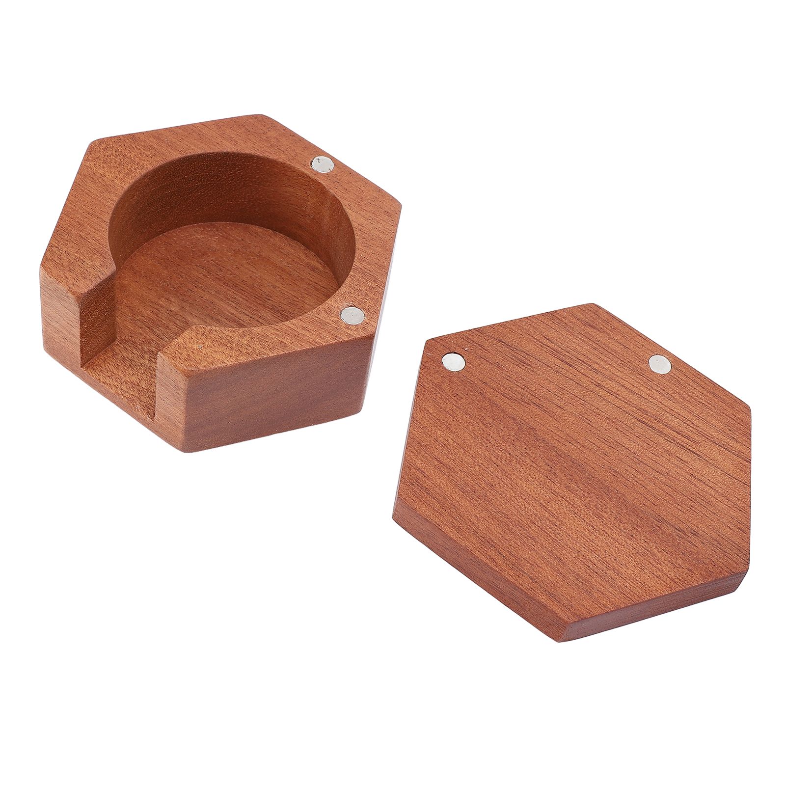 Round Coffee Paper Filter Holder Polished Surface Solid Wood Coffee Filter view 10