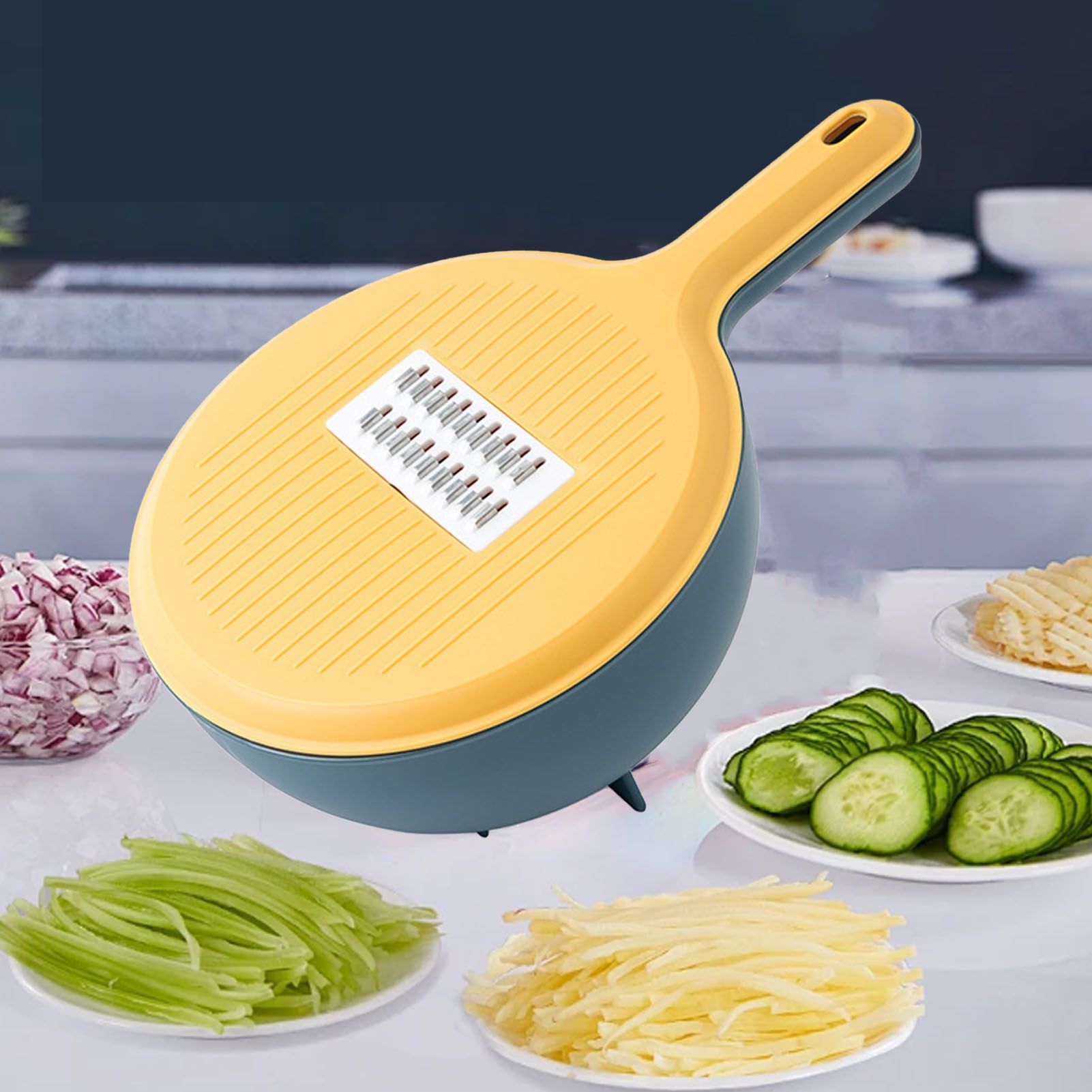 Vegetable Grater Multifunctional Adjustable Thickness User Friendly Potato view 9