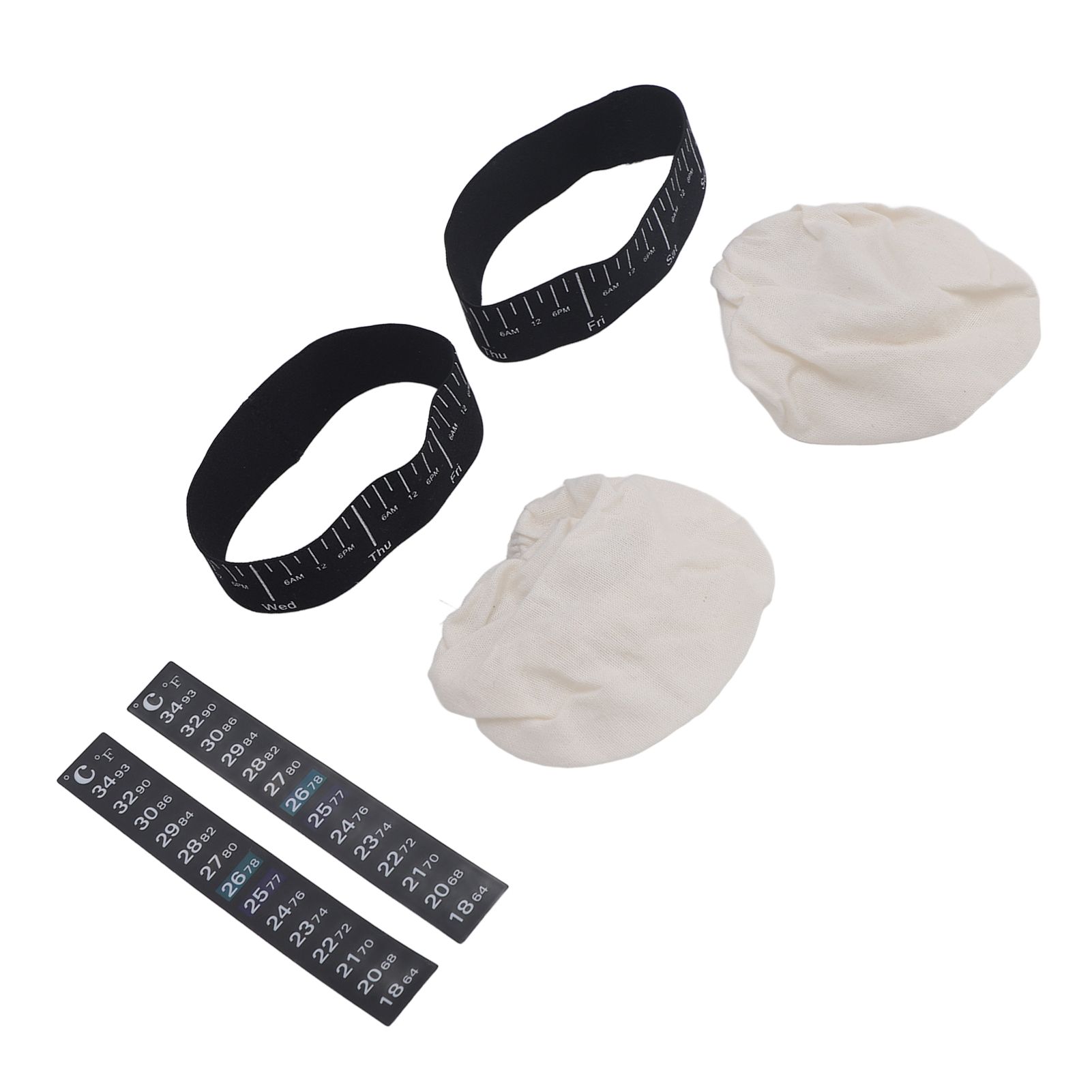 Sourdough Starter Jar Kit Sourdough Jar Cloth Cover with Date Marked Feeding view 2