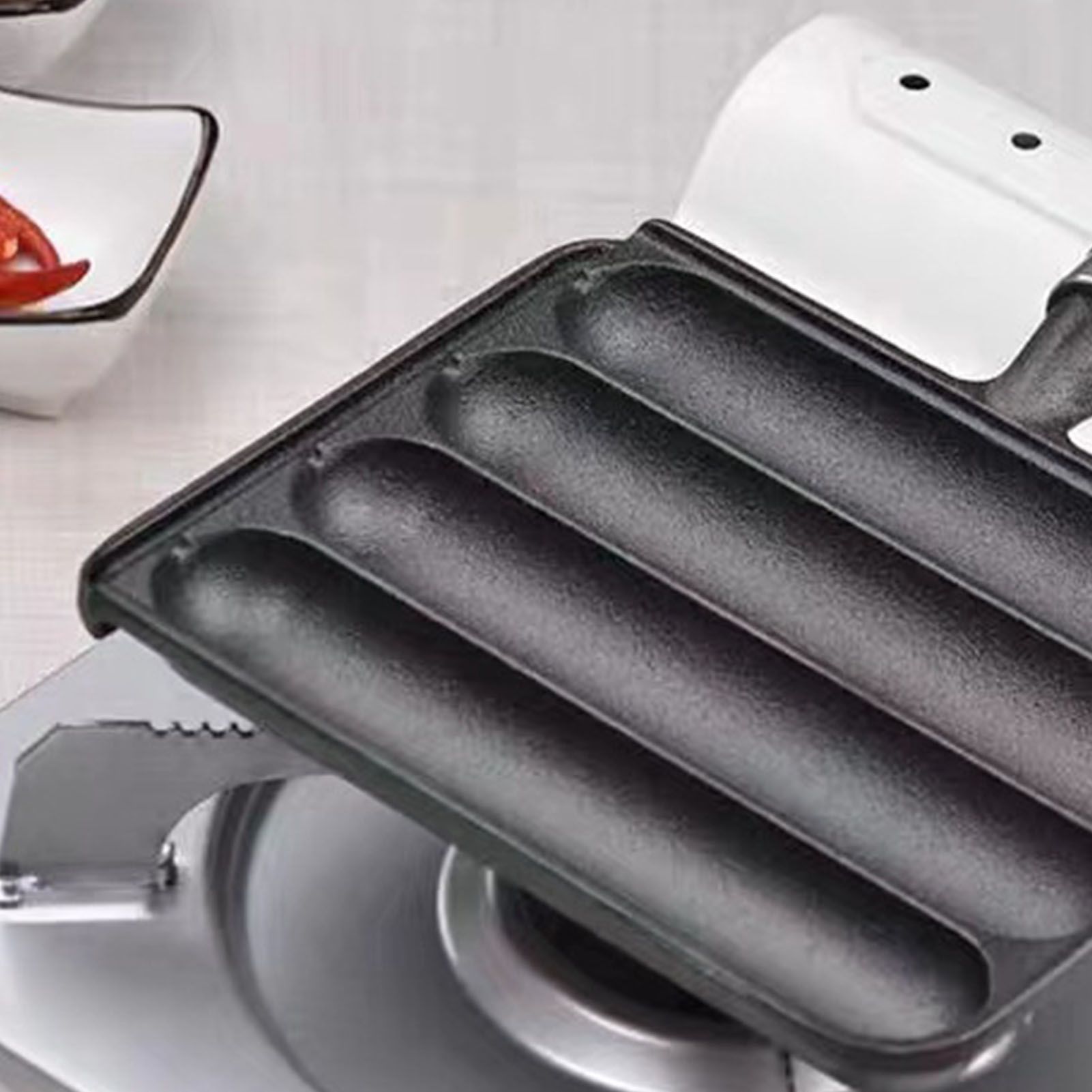 Sausage Grilling Pan Professional Efficient Prevents Stick Spill Proof view 5
