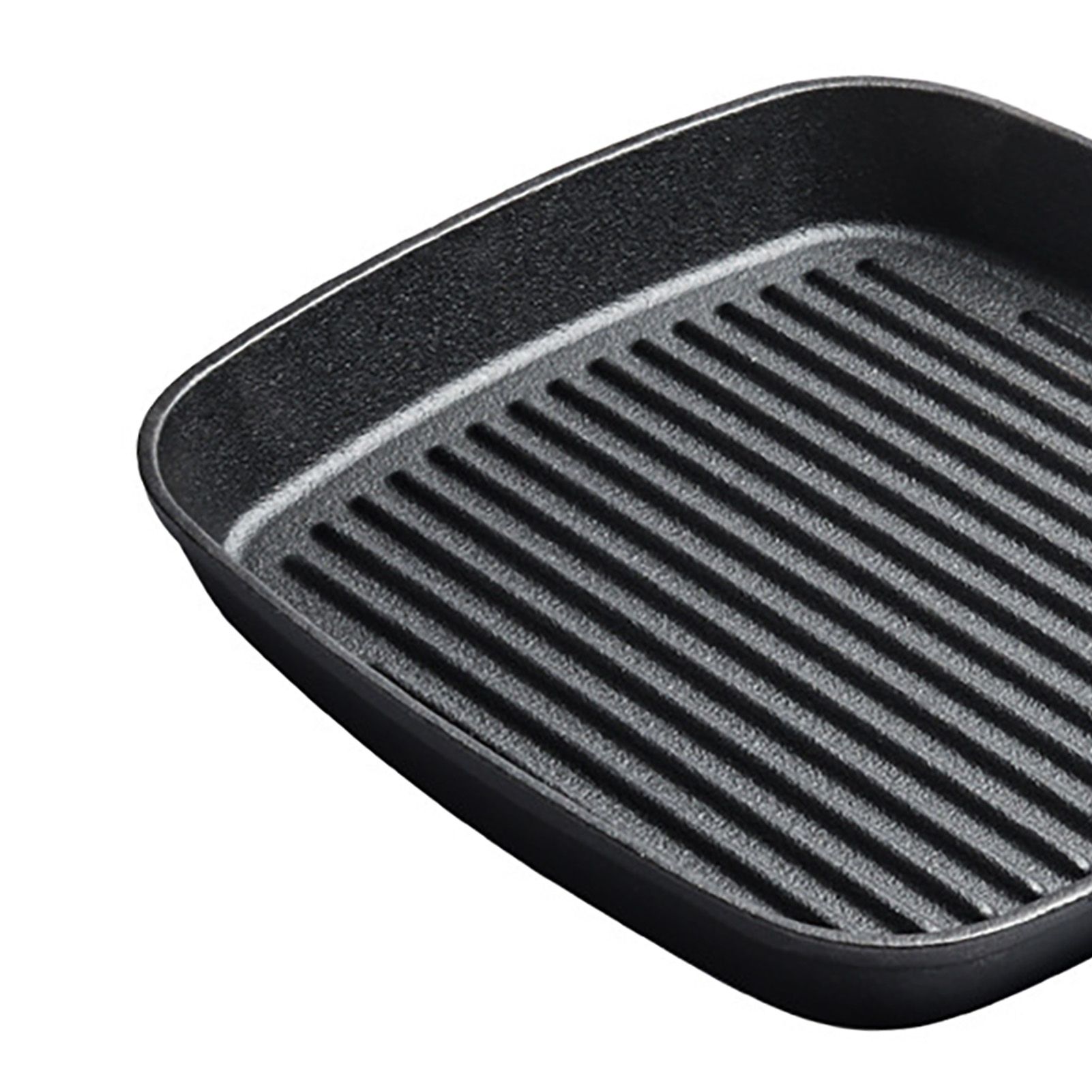 Steak Grill Pan with Wooden Handle 8.7in Thickened Bottom Even Heating view 7
