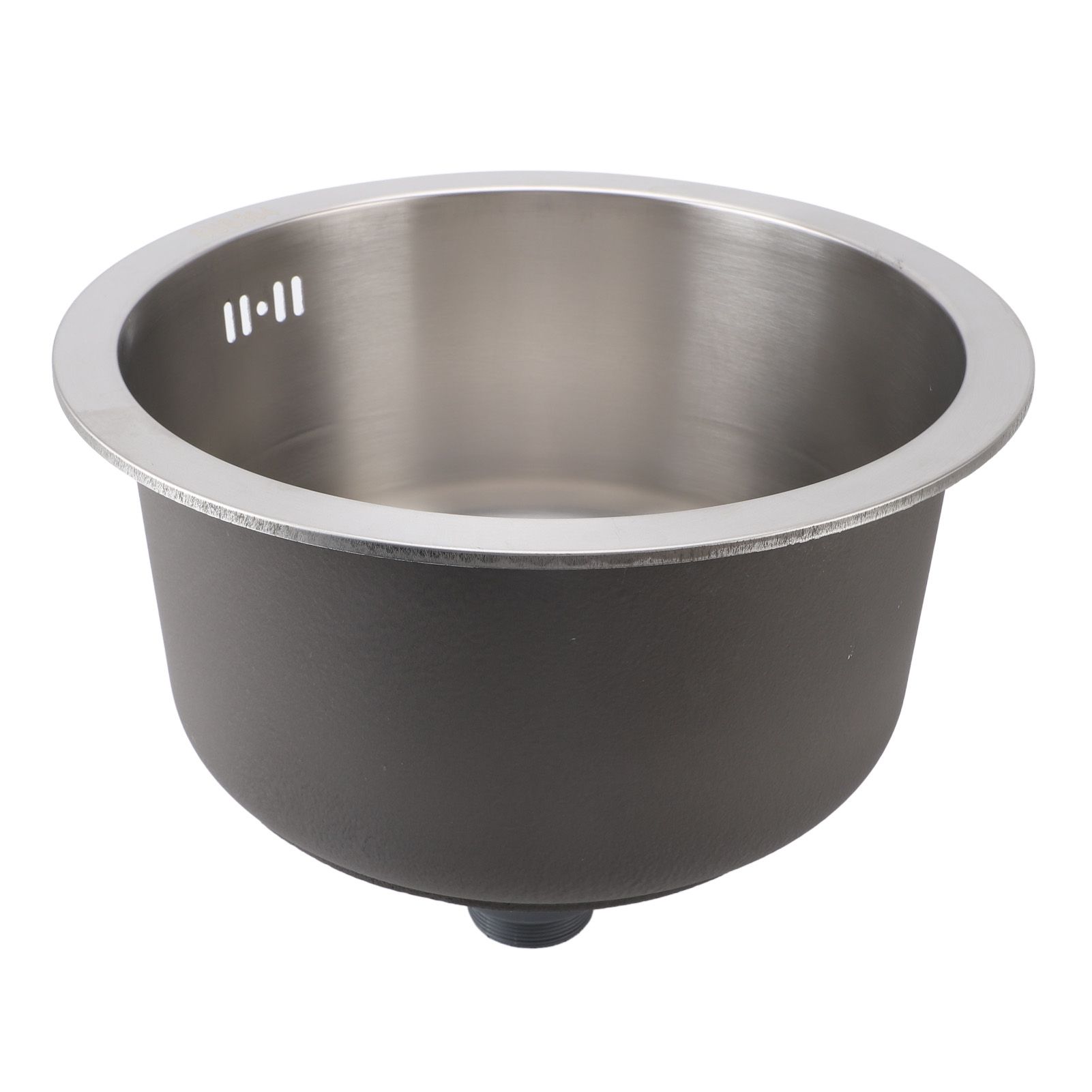 Kitchen Sink 304 Stainless Steel Brushed Single Bowl Rust Proof Round Sink for view 4