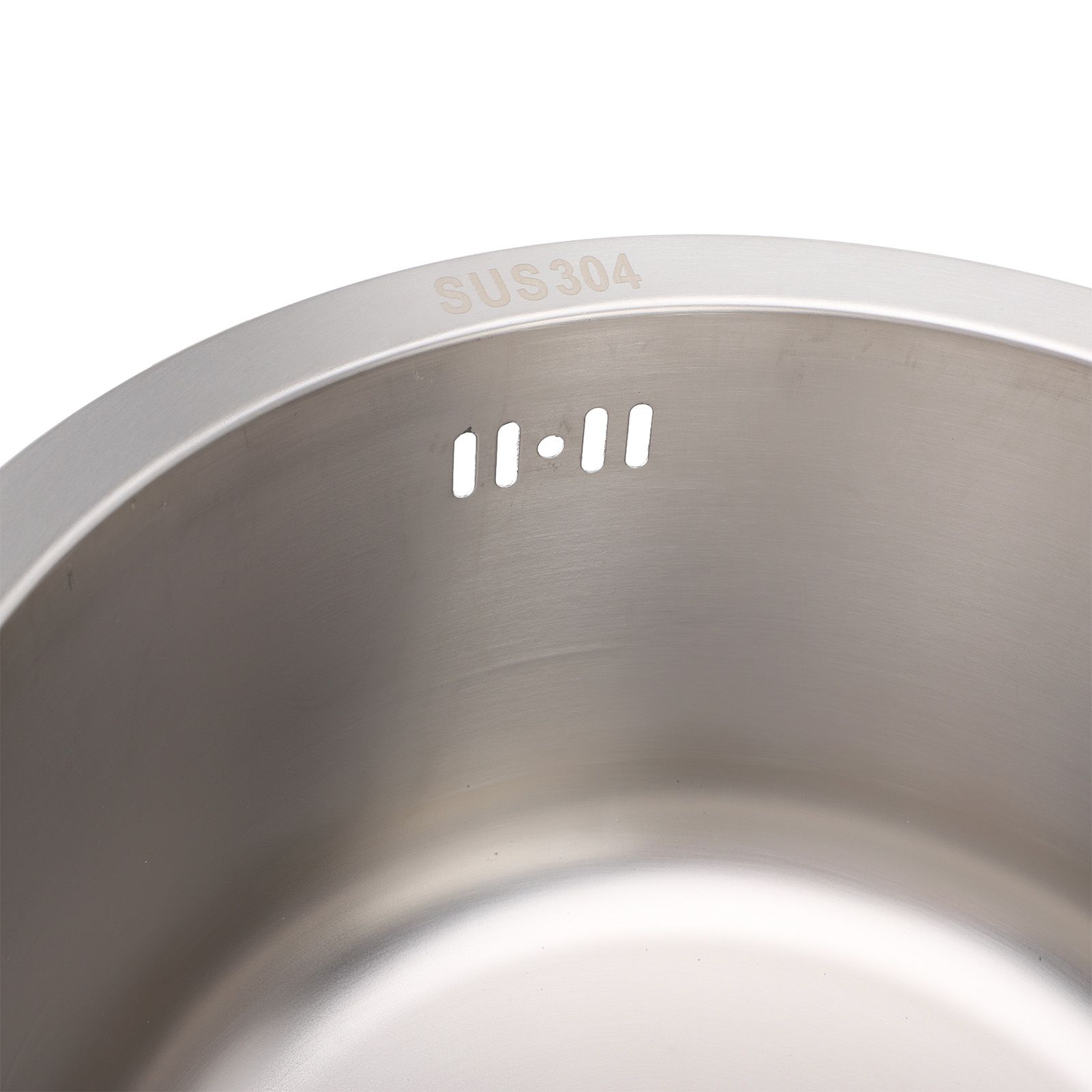 Kitchen Sink 304 Stainless Steel Brushed Single Bowl Rust Proof Round Sink for view 5