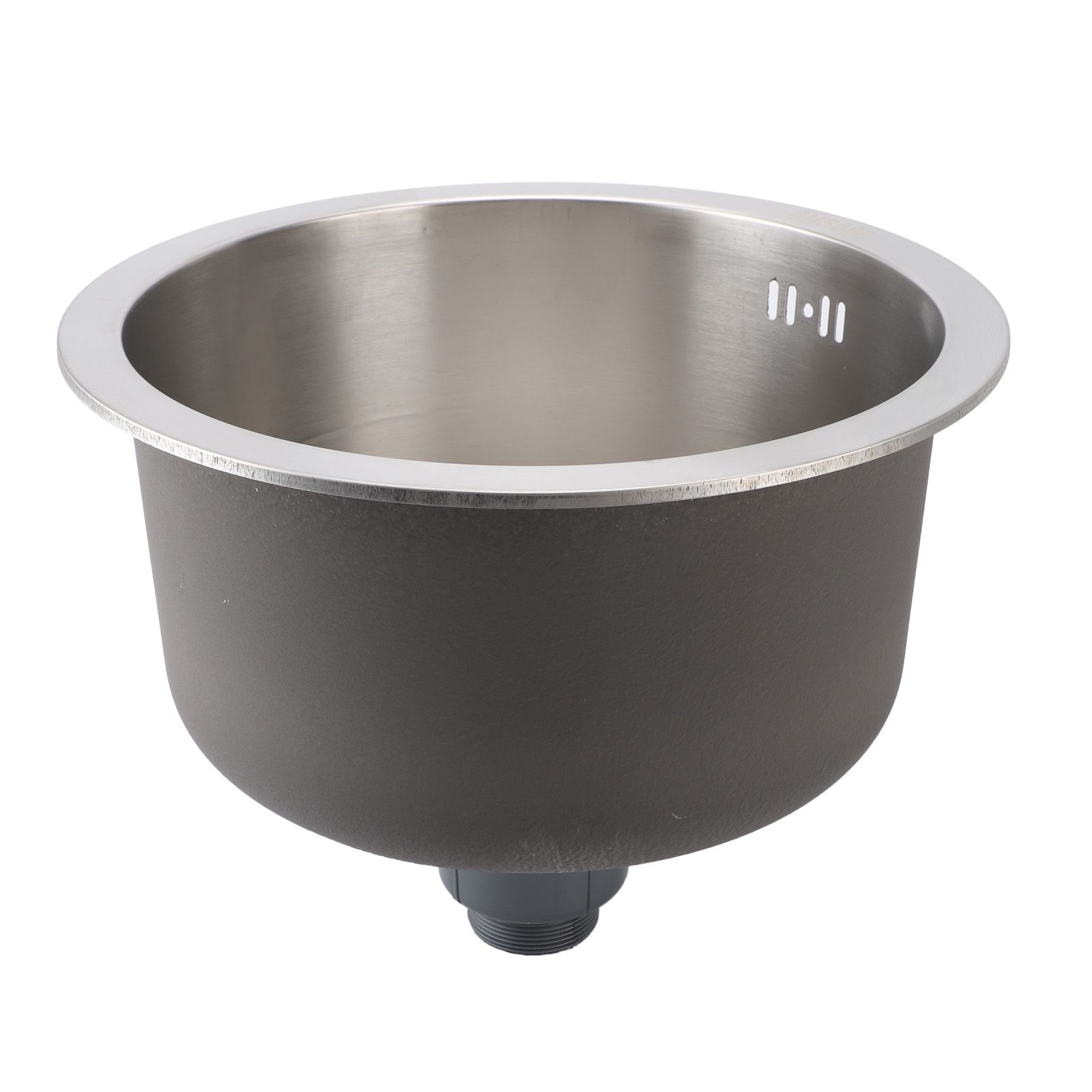 Kitchen Sink 304 Stainless Steel Brushed Single Bowl Rust Proof Round Sink for view 8