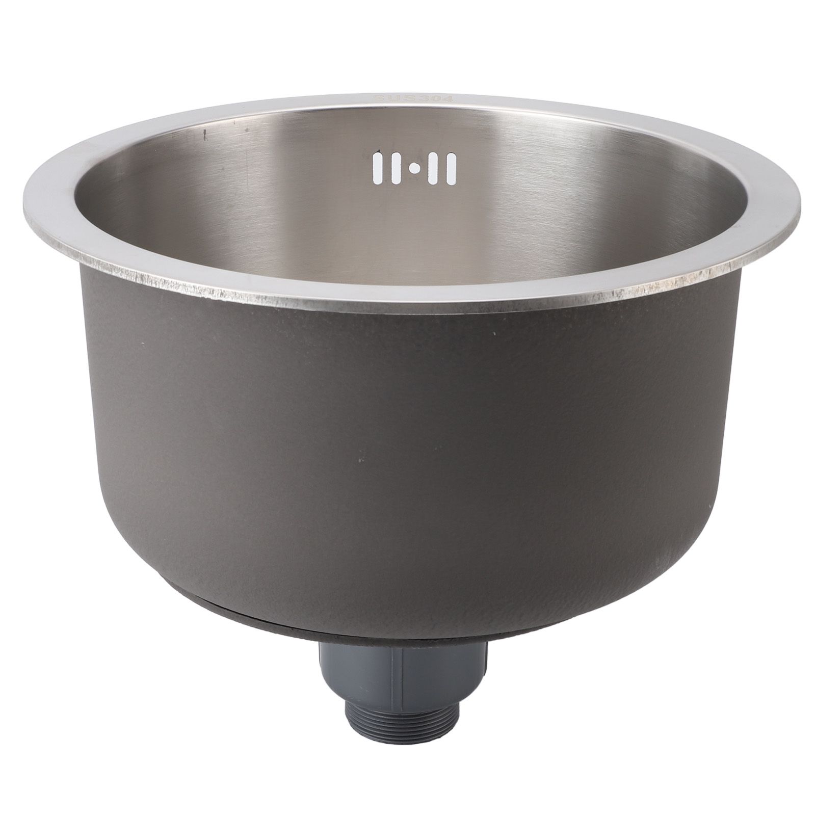 Kitchen Sink 304 Stainless Steel Brushed Single Bowl Rust Proof Round Sink for view 12