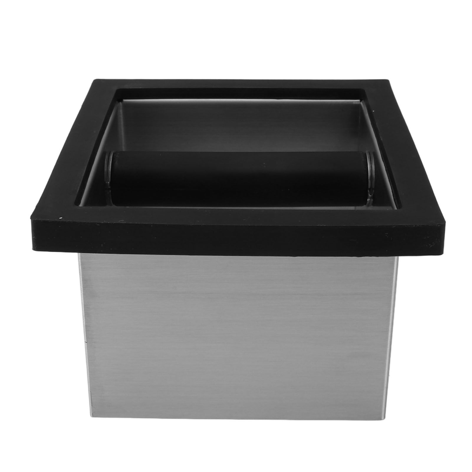 Coffee Knock Box Bottomless Stainless Steel Coffee Ground Knock Bin for Home