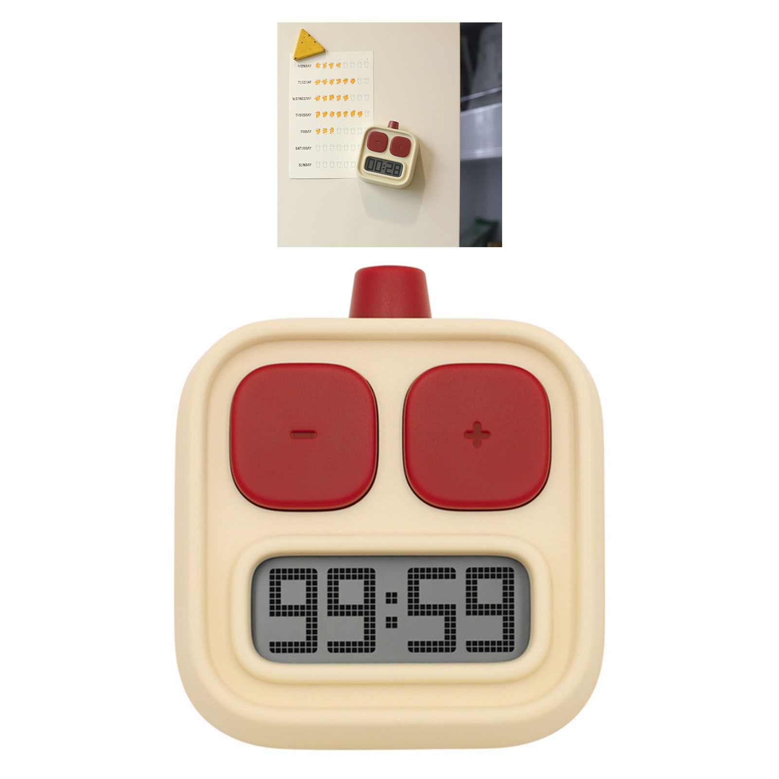 Digital Kitchen Timer LCD Display Robot Shaped Portable Countdown Timer for view 8