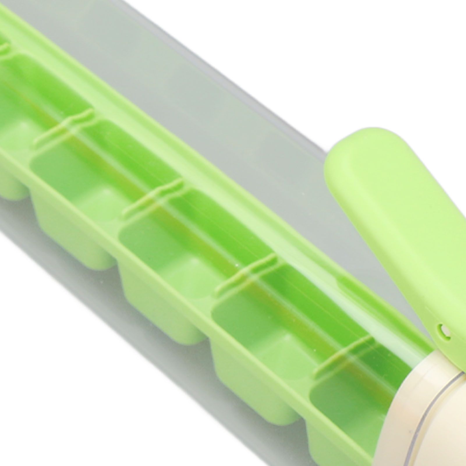 2PCS Ice Cube Trays 6 Grids Easy Release Reusable Ice Cube Molds with Lids and view 5