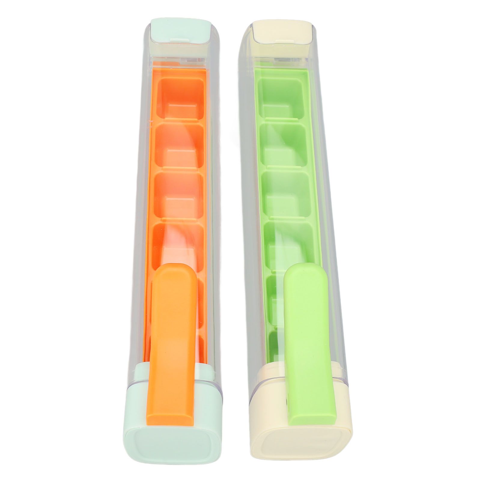2PCS Ice Cube Trays 6 Grids Easy Release Reusable Ice Cube Molds with Lids and view 8